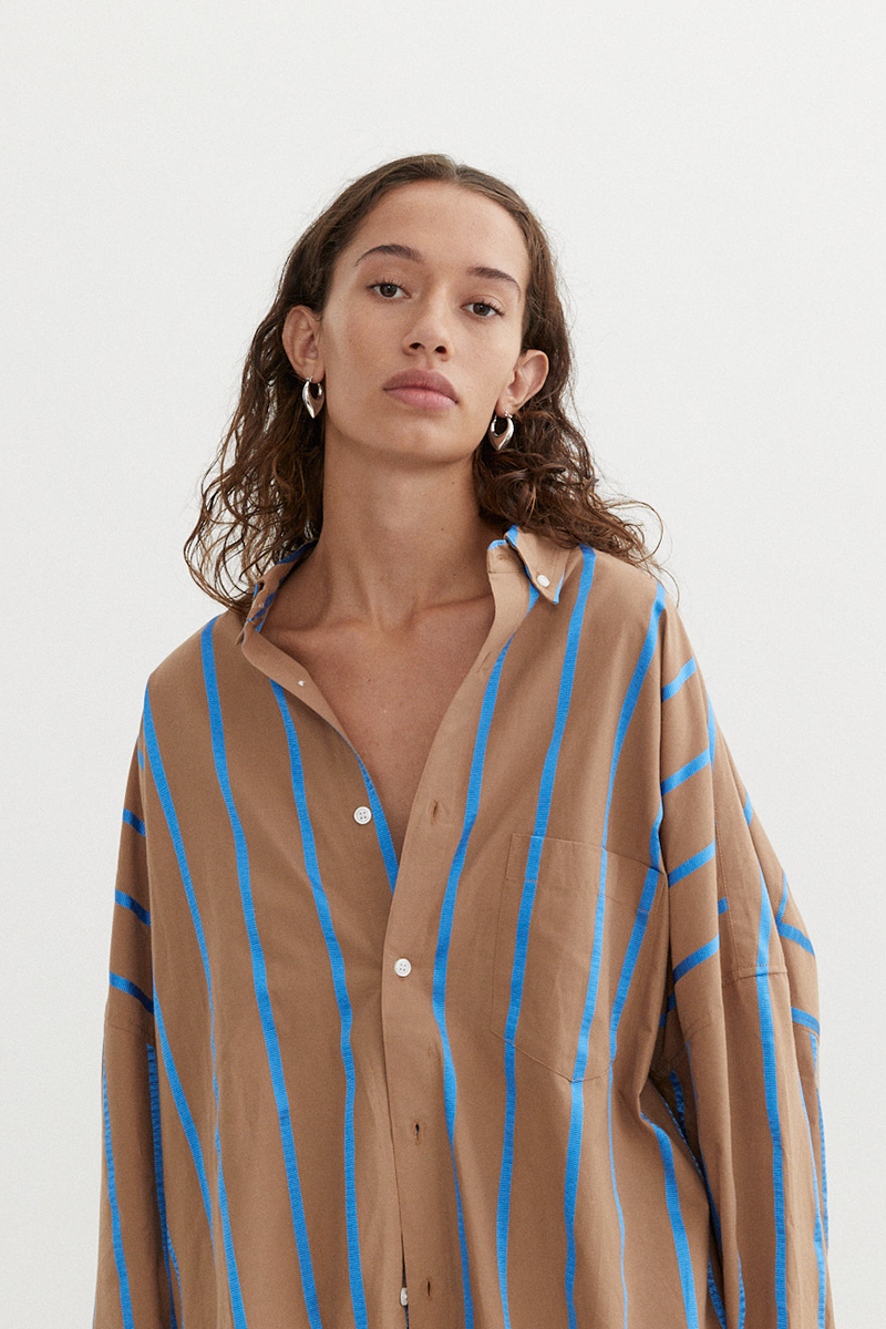 Blanca Fleur Shirt // Brown