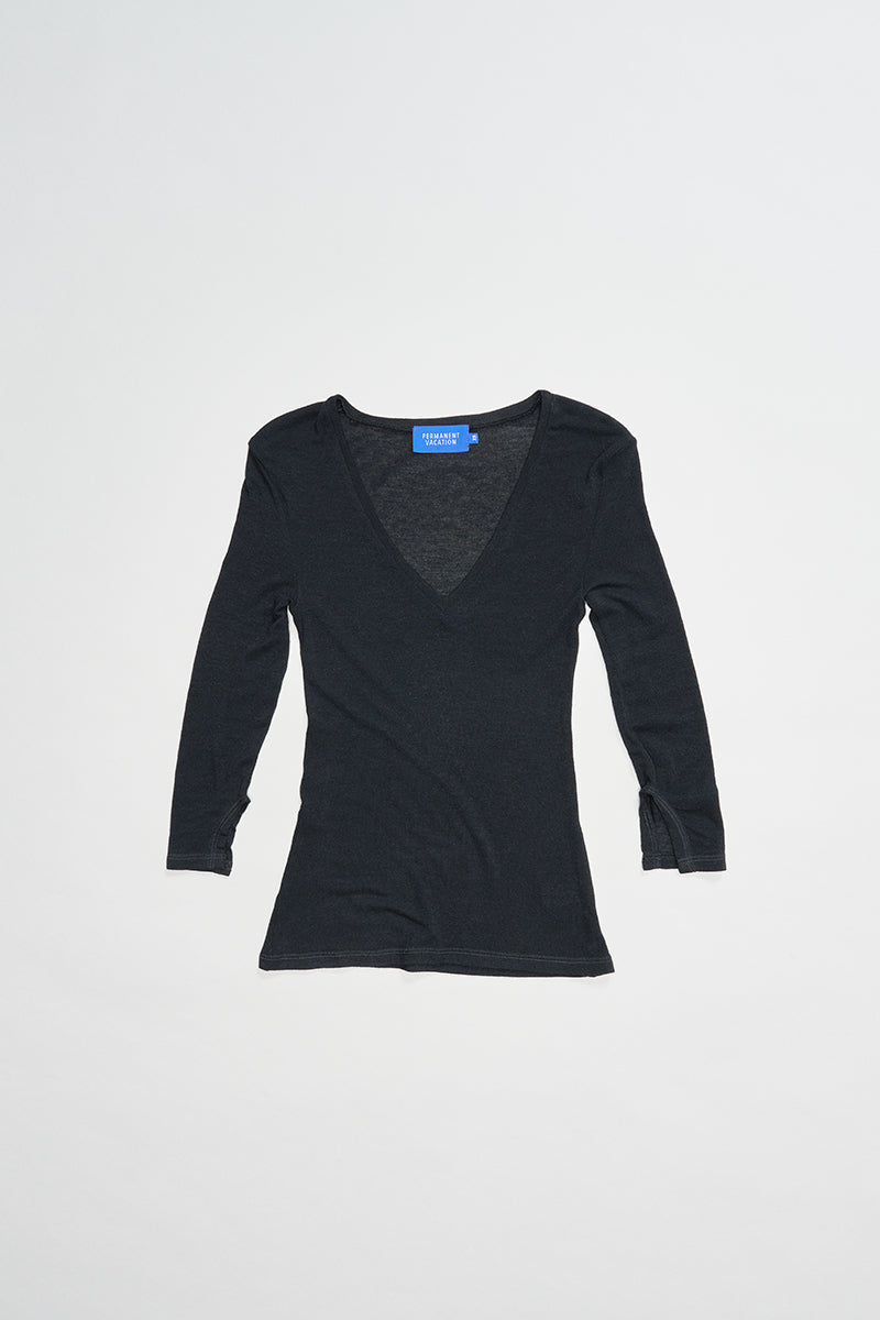 PV Assume V-Neck Top // Black