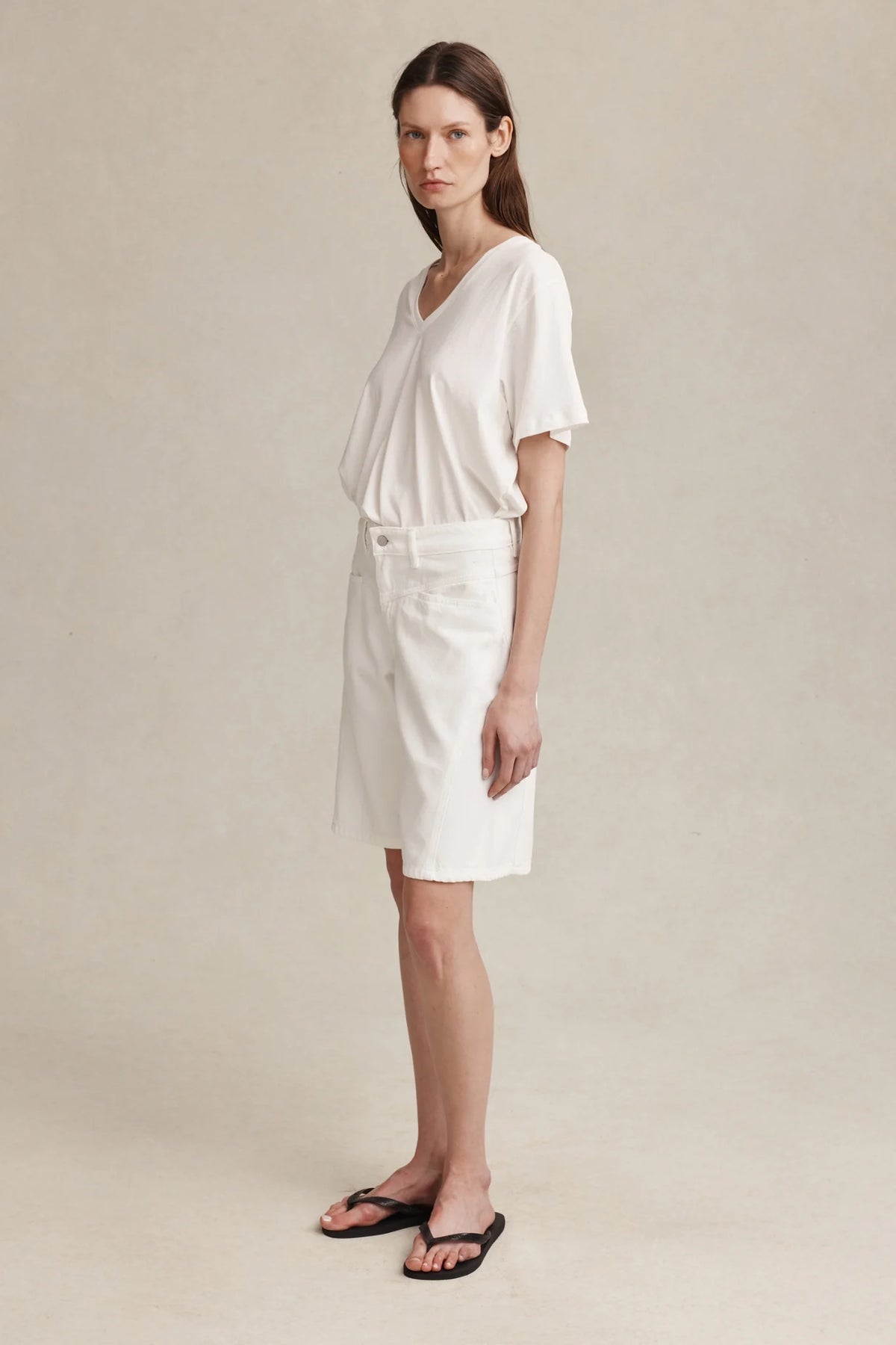 Marle Cross Stitch Short // Blanc
