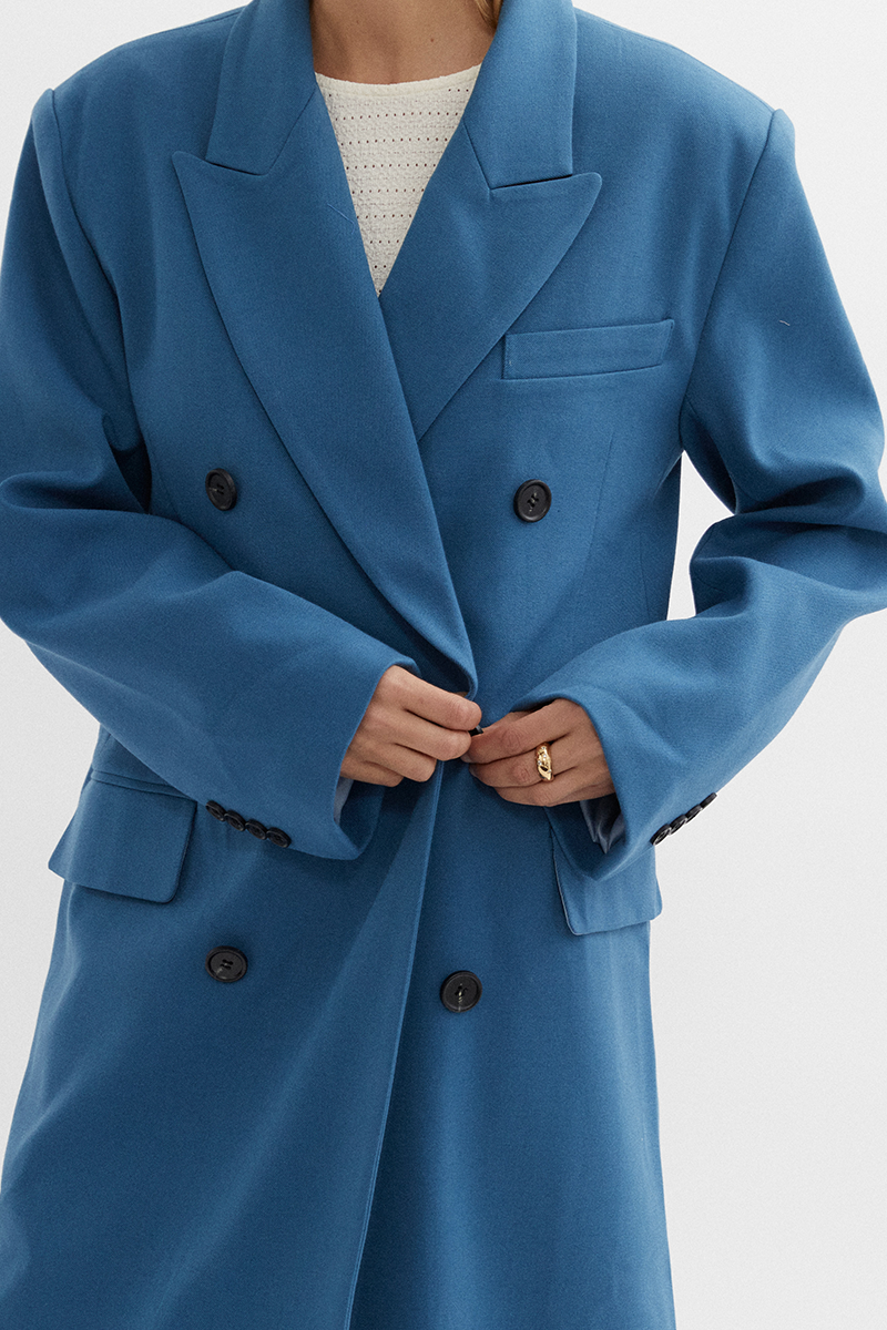 Blanca Carmen Coat // Blue
