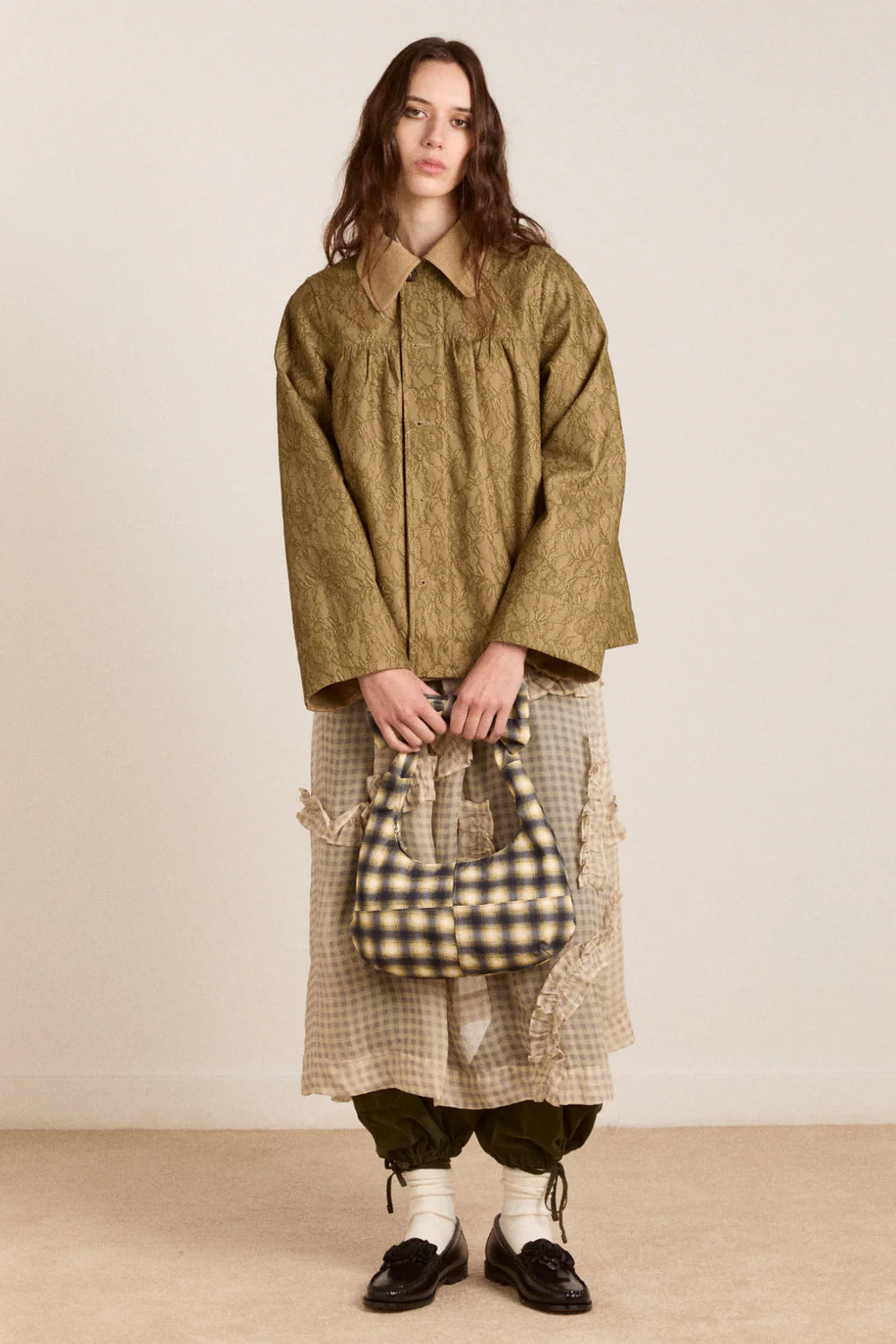Damson Madder Mini Mercedes Reversible Coat // Lace