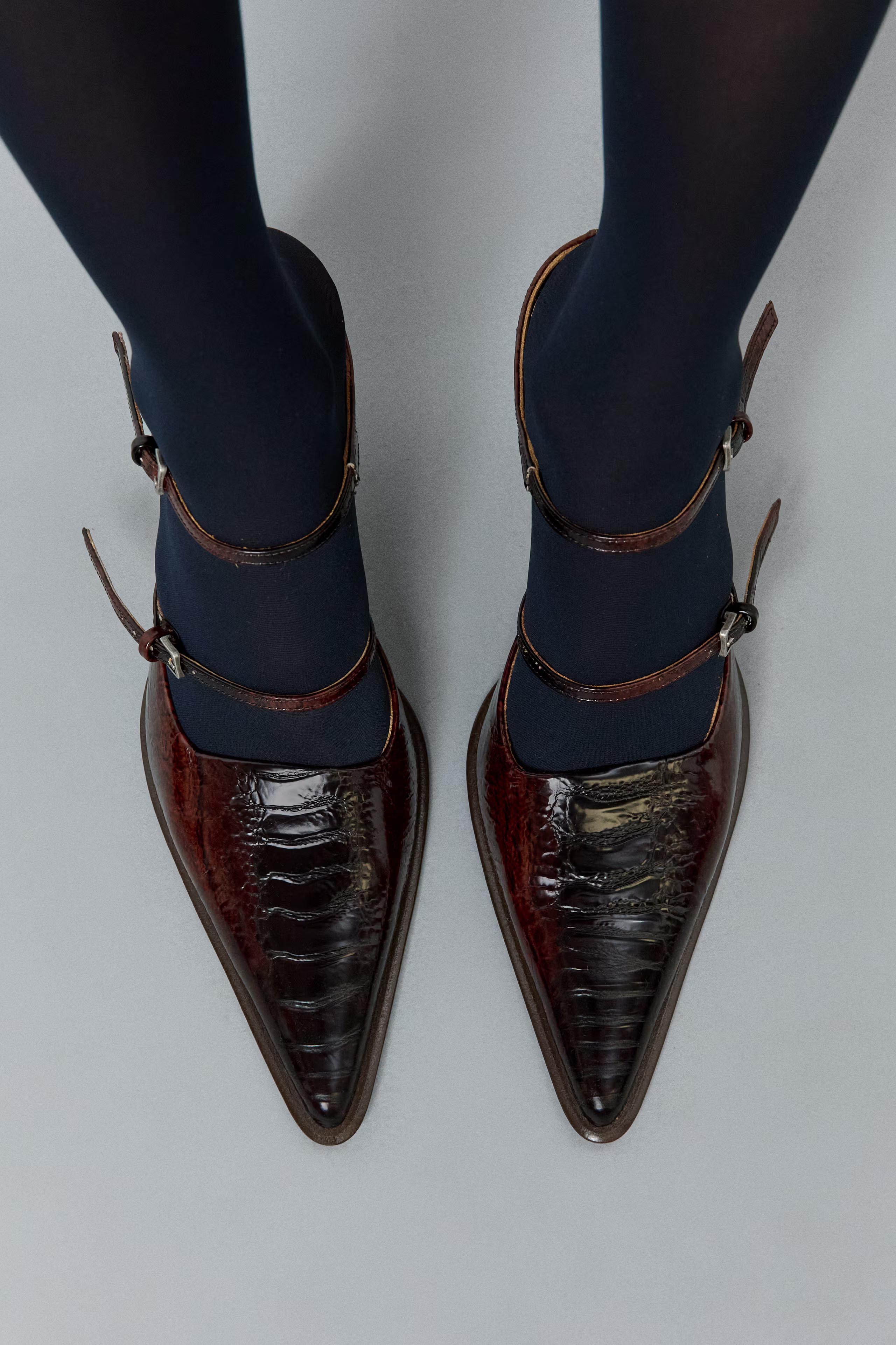 Miista Shari Snake Mules // Brown