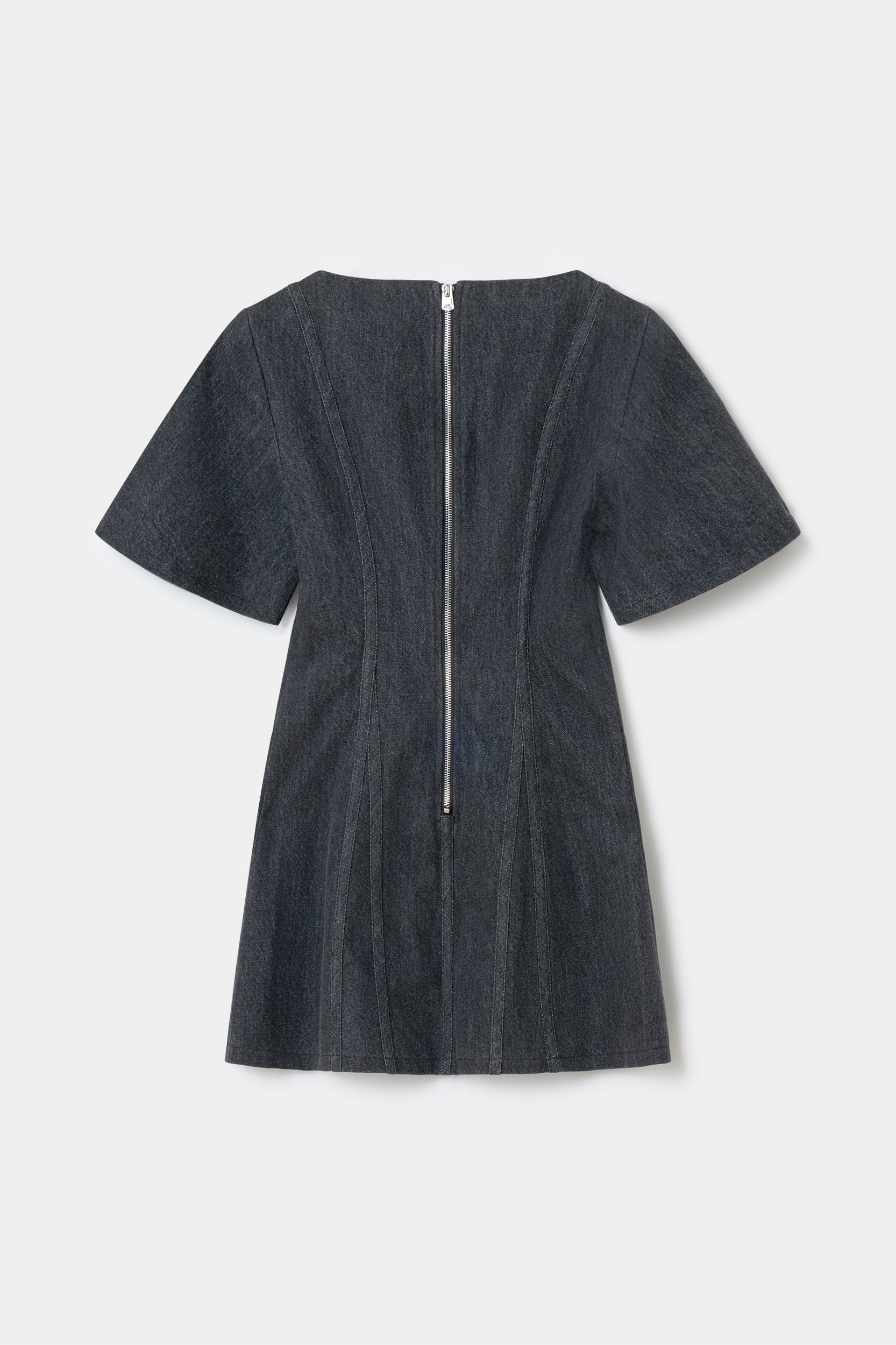 Laagam Rosette Short Dress // Grey