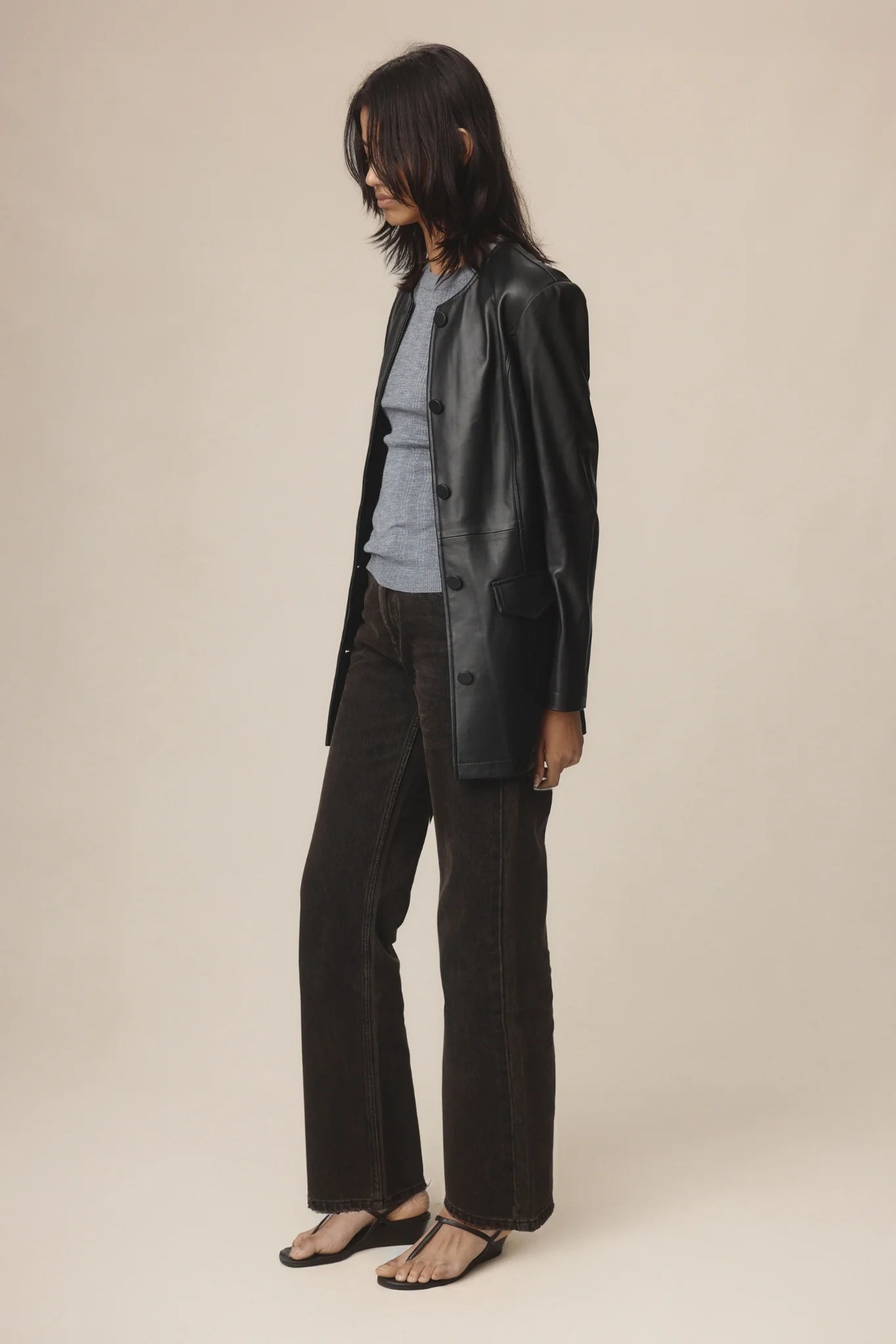 Marle Antoni Jacket // Black Leather