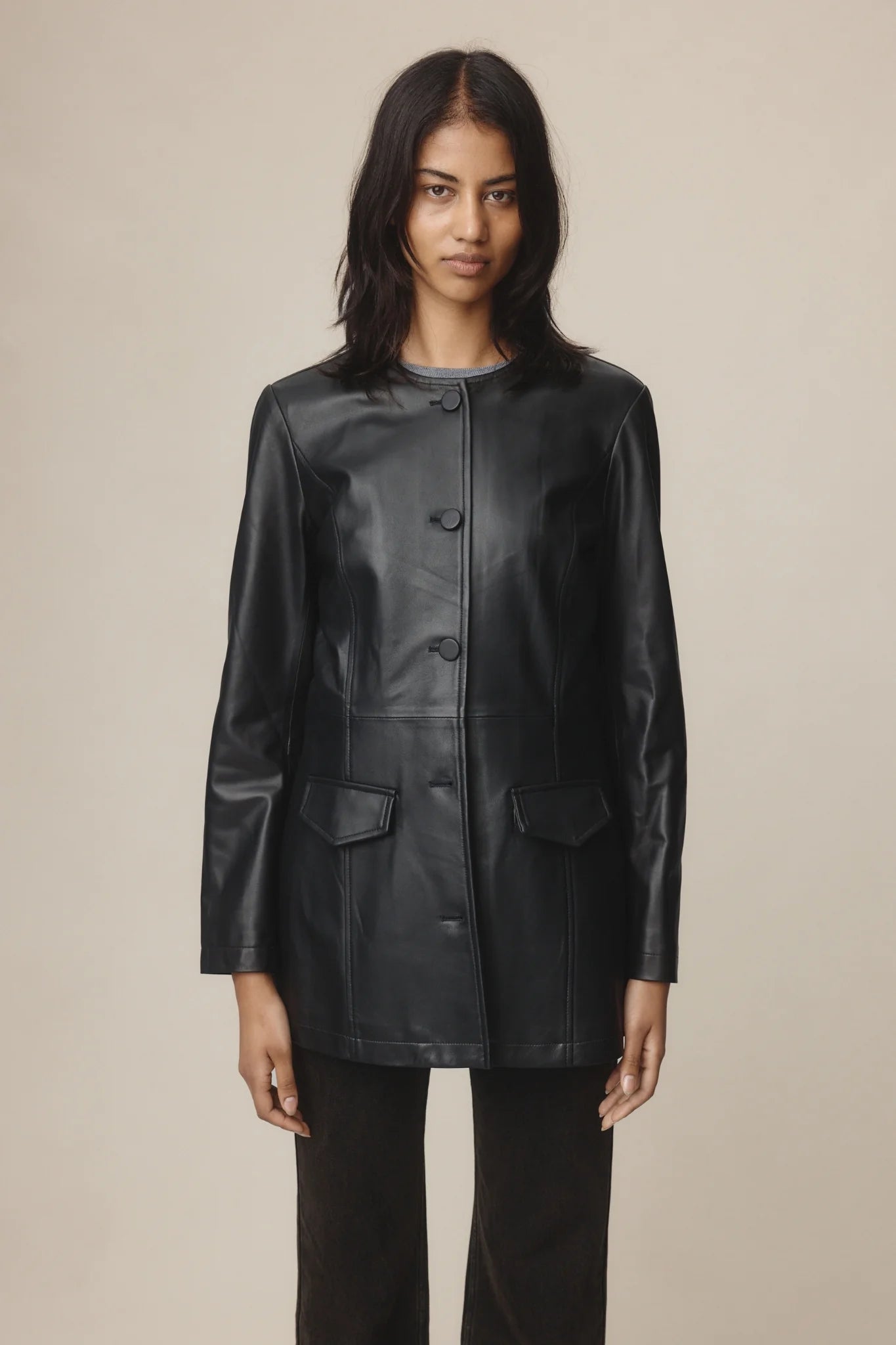 Marle Antoni Jacket // Black Leather