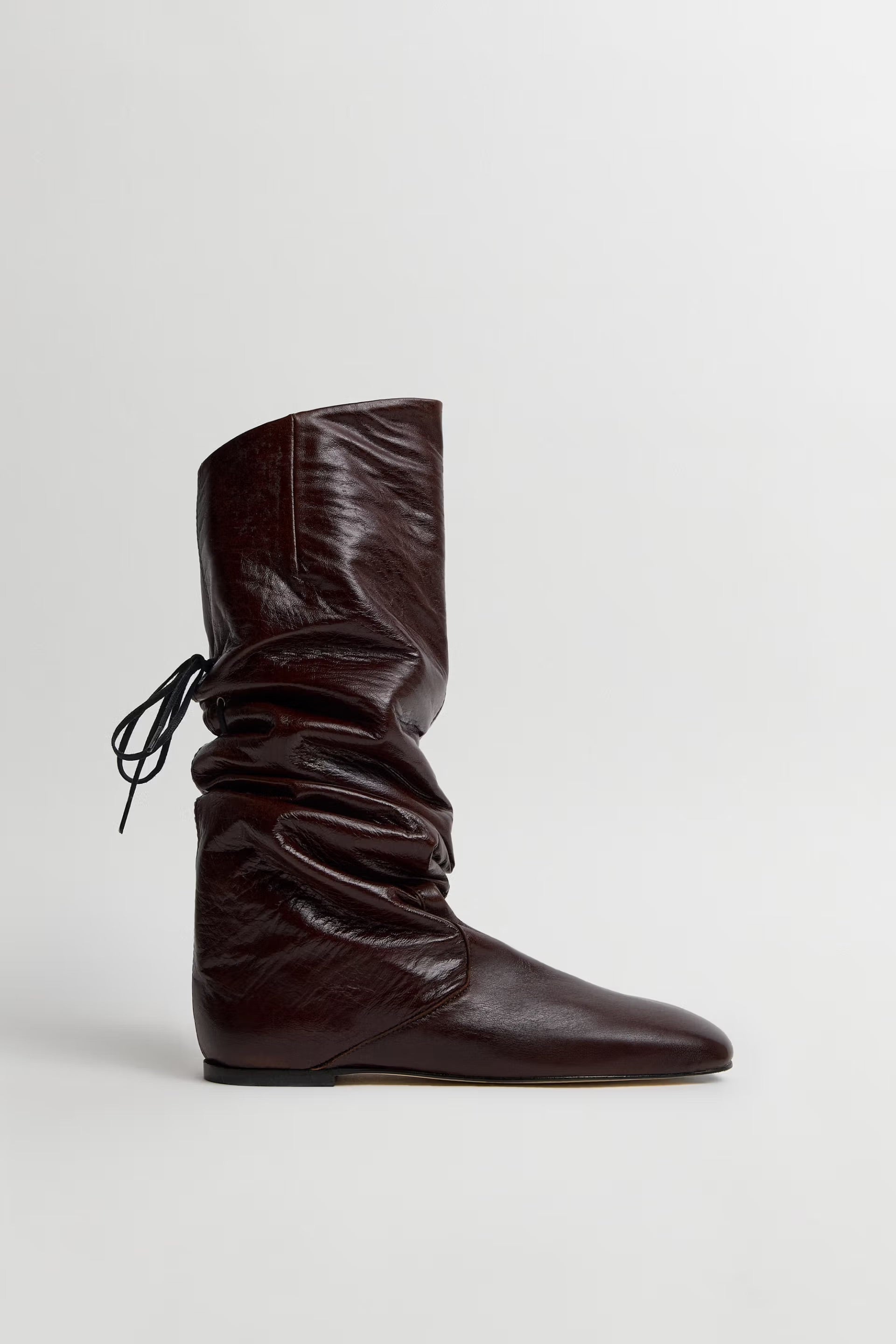 Miista Karola Tall Boots // Crinkle Dark Brown