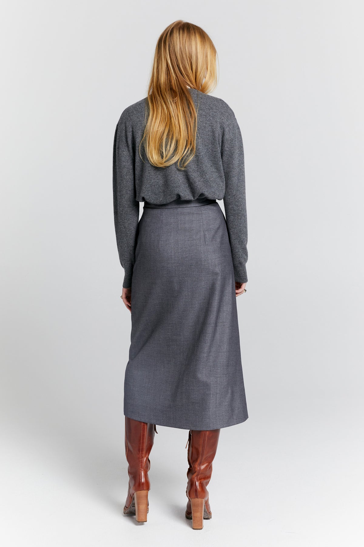 Karen Walker Roving Wrap Skirt // Charcoal