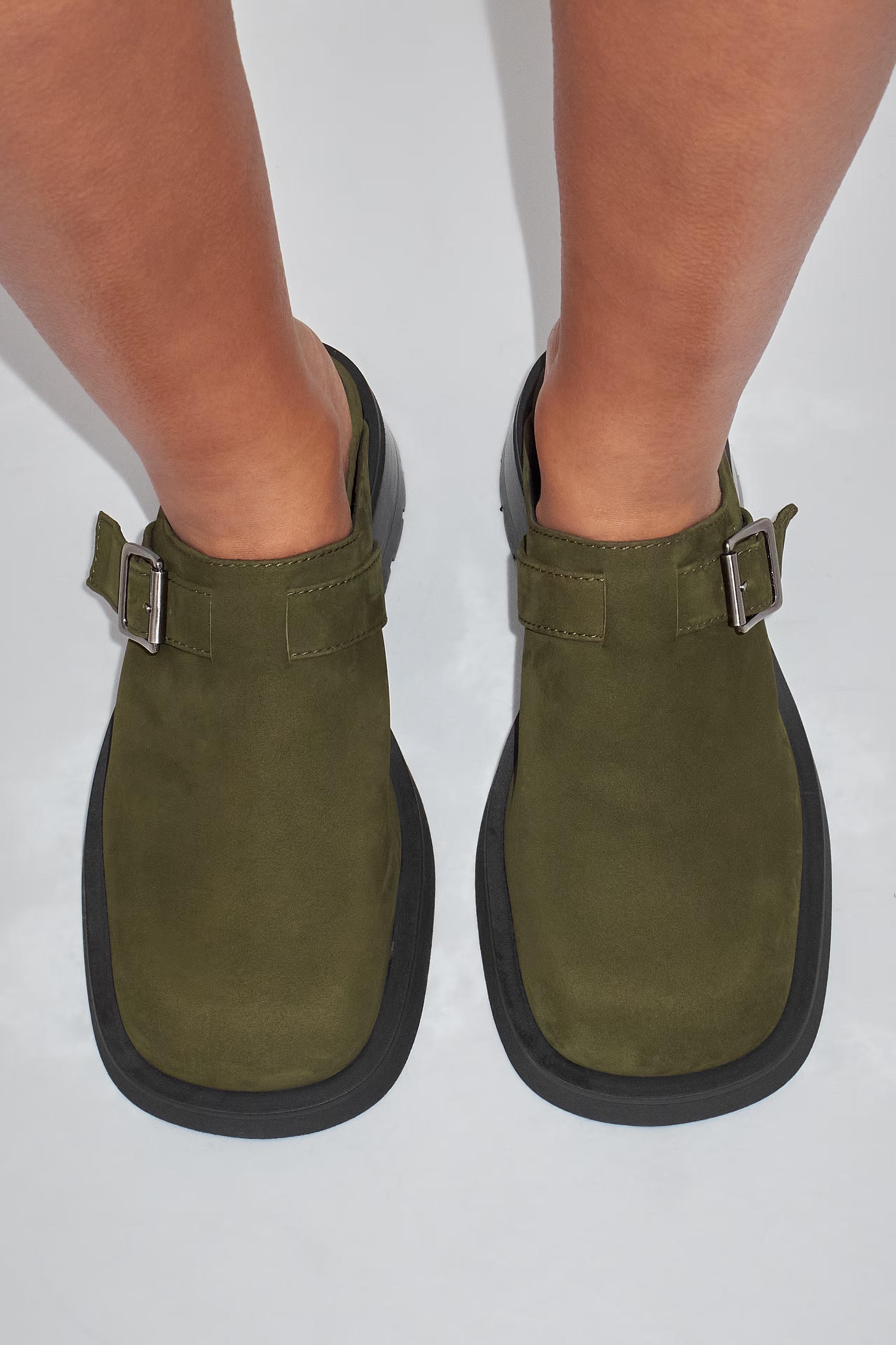 Miista Aroa Suede Mules // Khaki