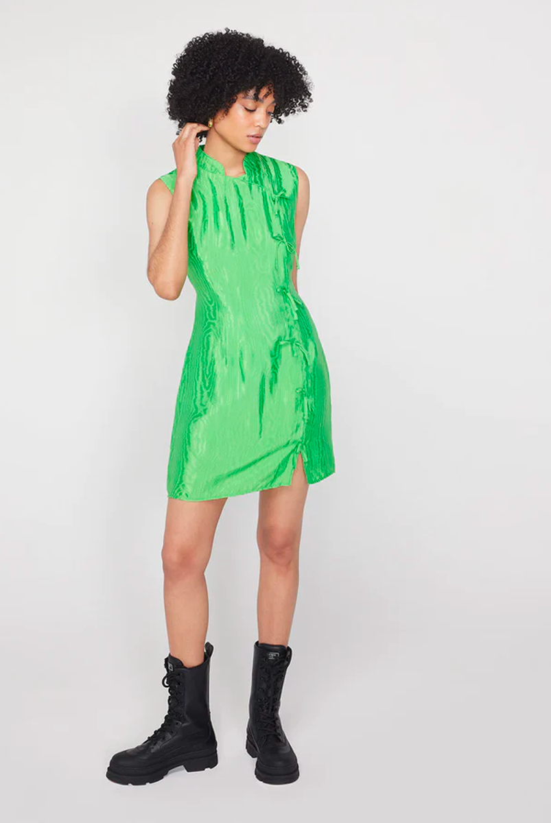 Kitri Aubrey Dress // Lime Green