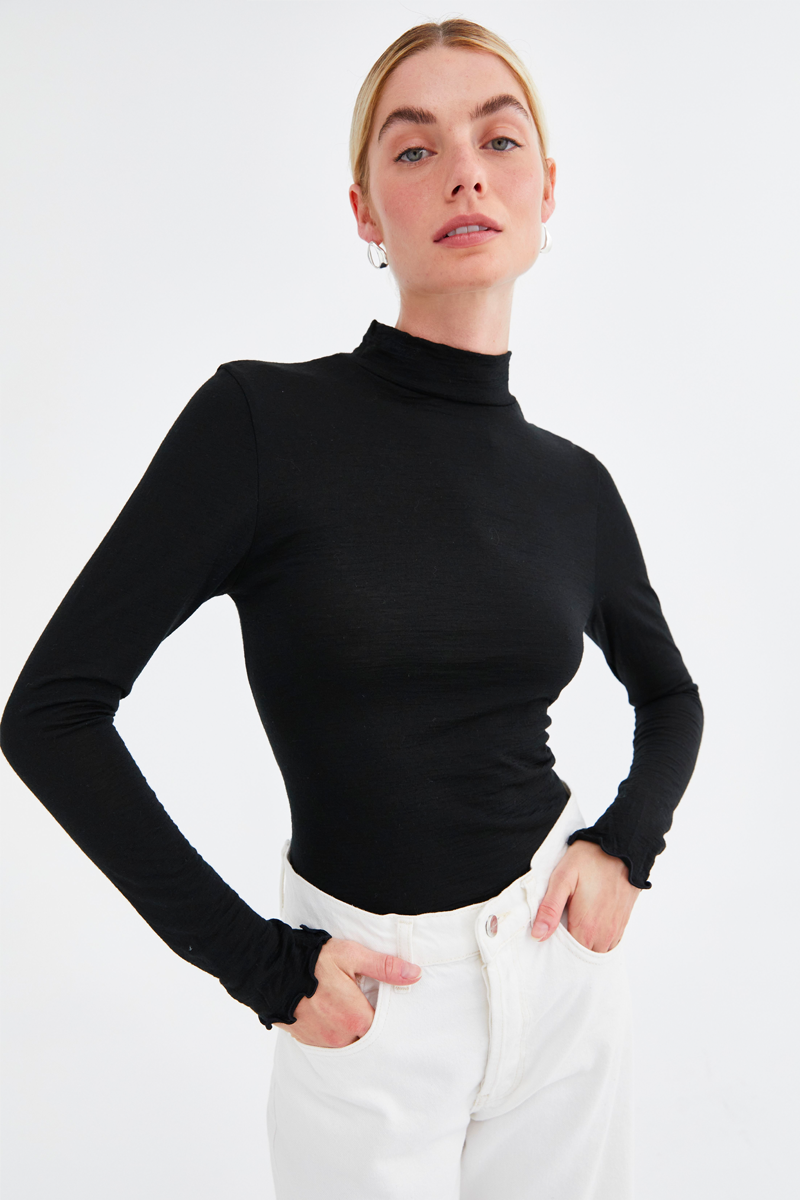 Jillian Boustred Margot Skivvy // Black