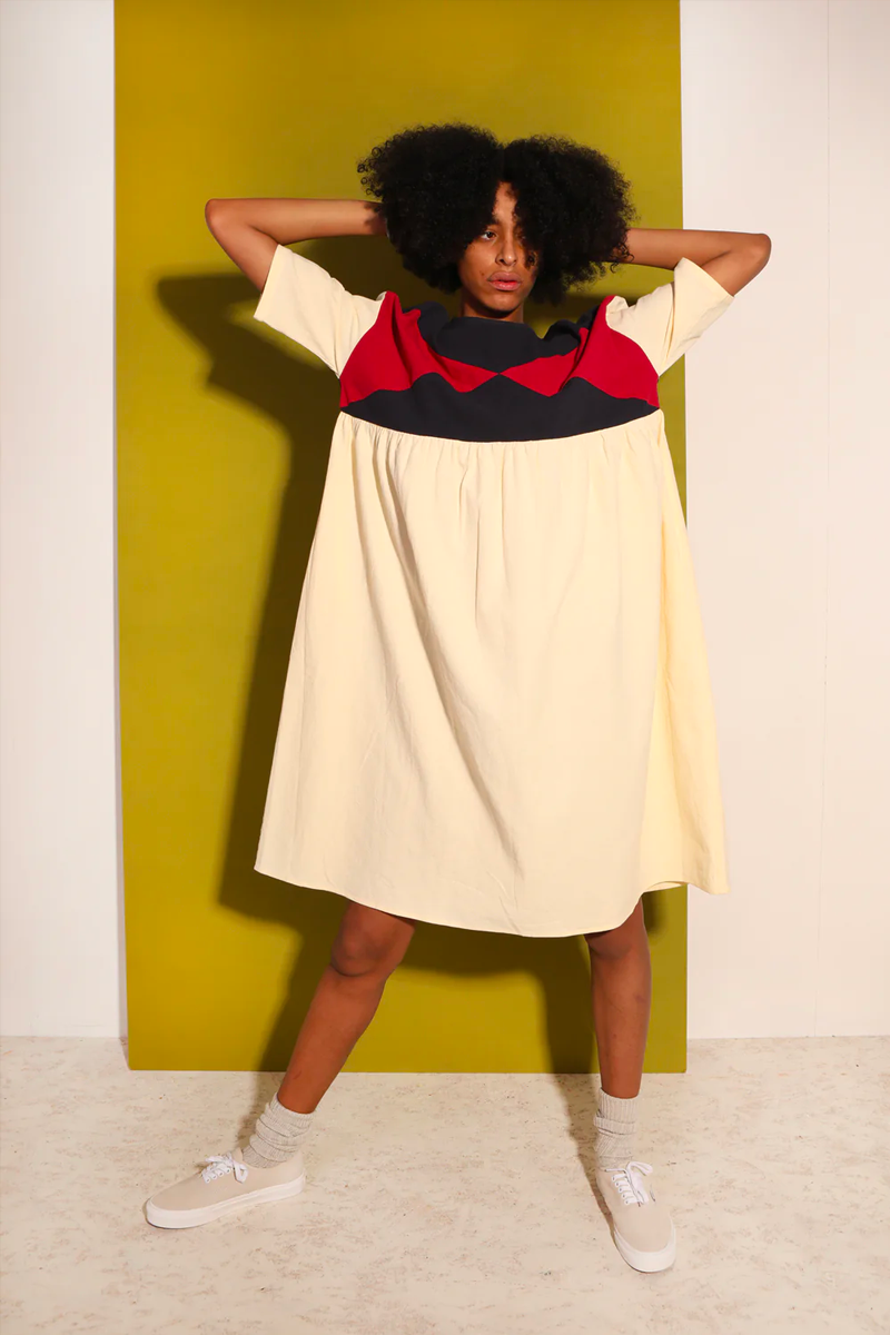 L.F. Markey Eames Dress // Ecru Patchwork