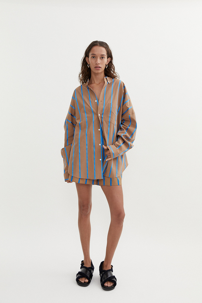 Blanca Fleur Shirt // Brown