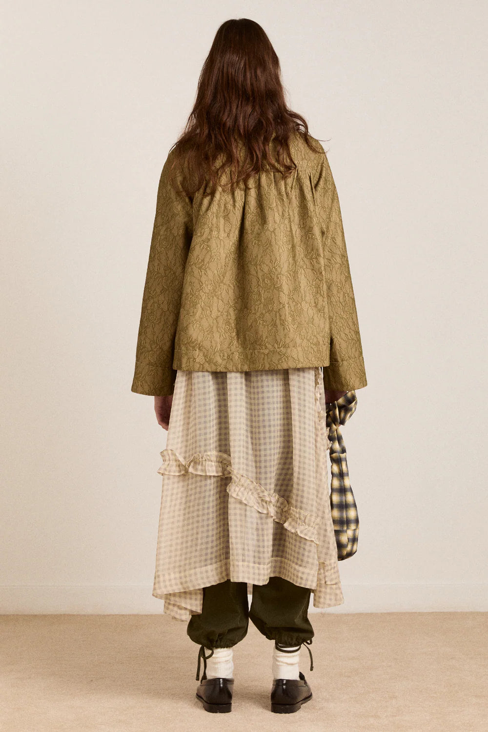 Damson Madder Mini Mercedes Reversible Coat // Lace