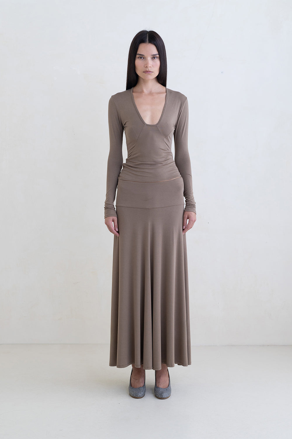 Belle Anna Rumi Skirt // Taupe