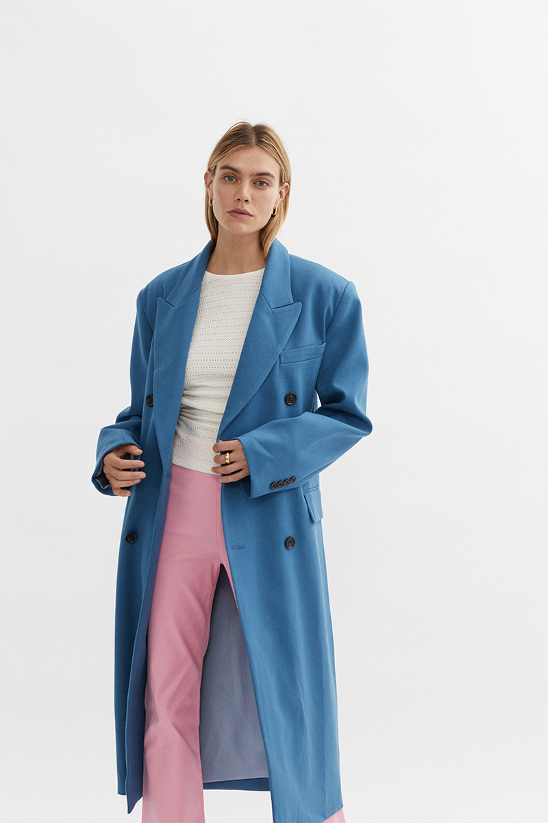 Blanca Carmen Coat // Blue