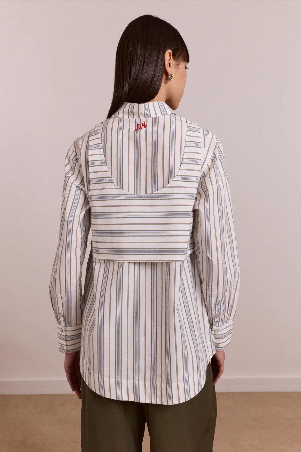 Damson Madder Valeria Double Layer Shirt // Caraway Stripe