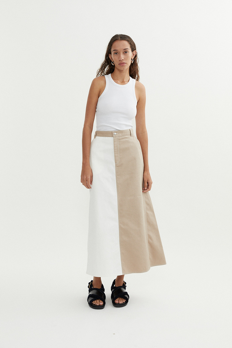 Blanca Quinn Maxi Skirt // Beige