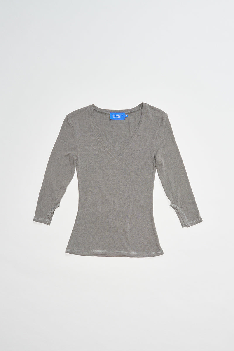 PV Assume V-Neck Top // Pumice