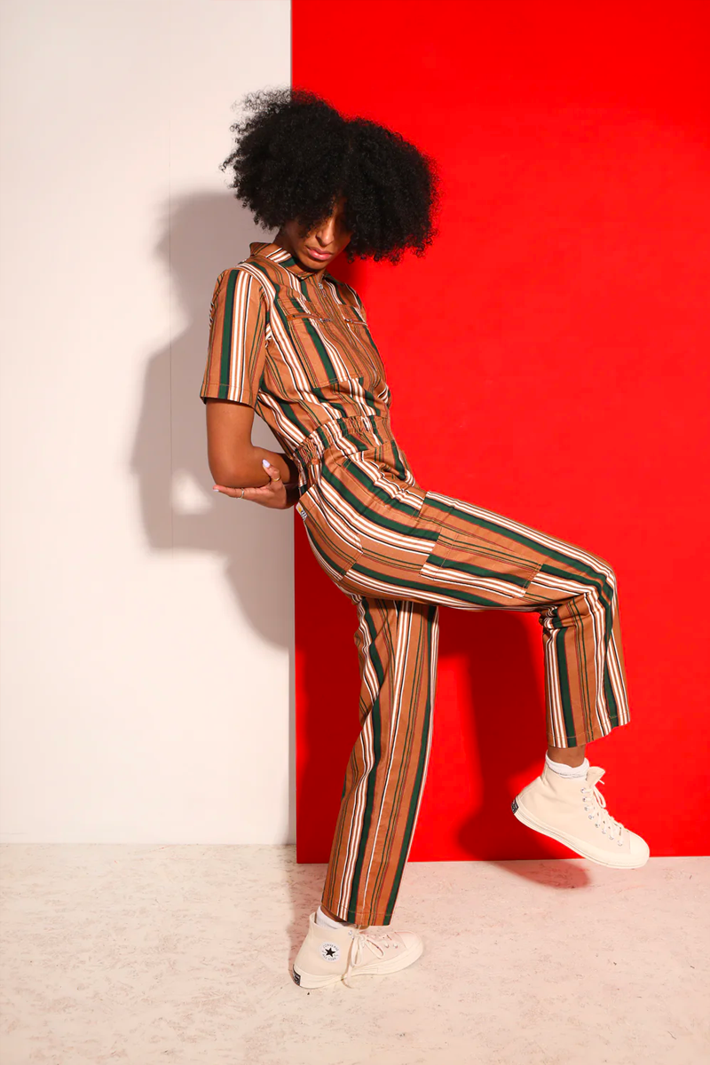 L.F. Markey Danny S/S Boilersuit // 90s Stripe