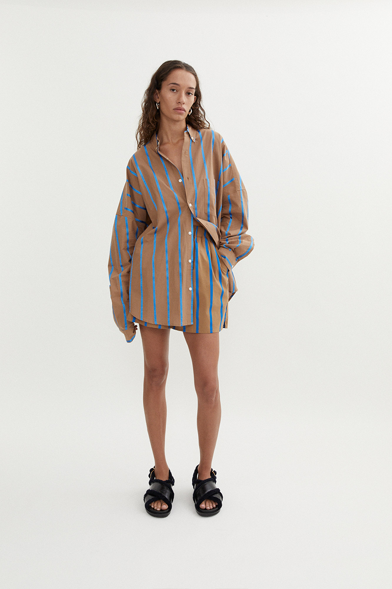 Blanca Fleur Shirt // Brown