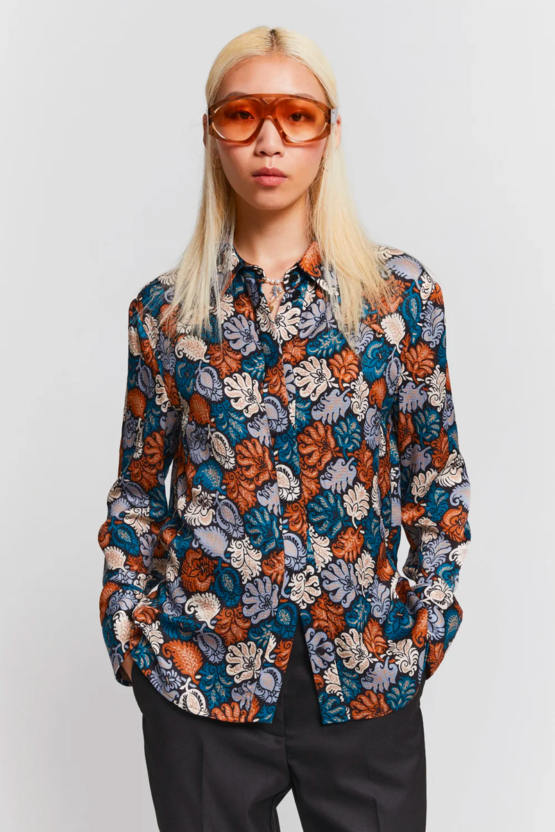 Karen Walker Bearing Shirt Tapestry Floral // Jewel