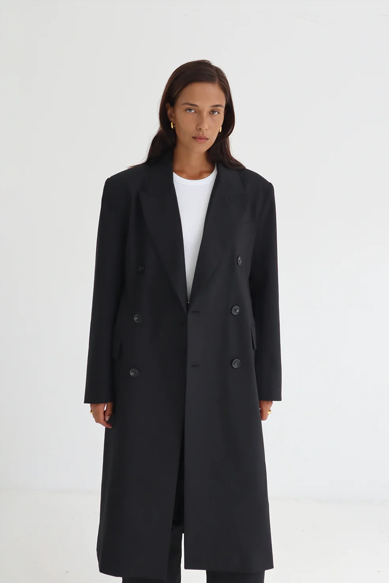 Blanca Carmen Coat // Noir