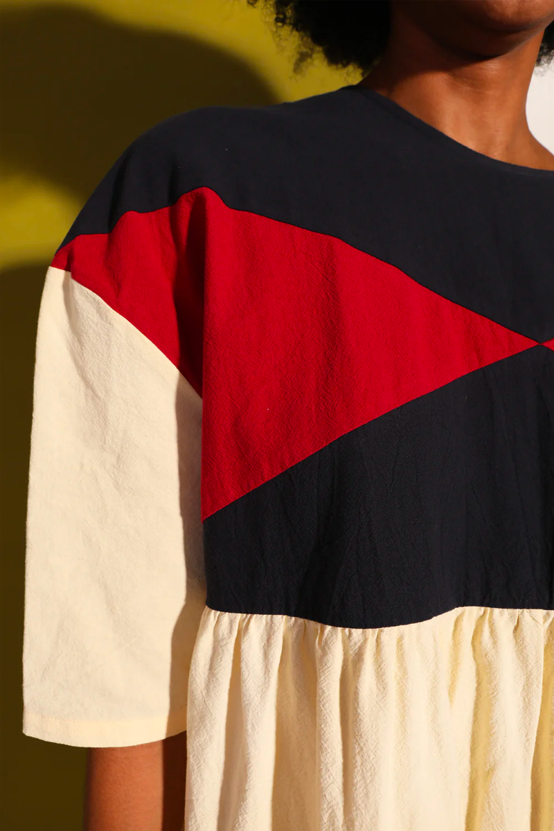 L.F. Markey Eames Dress // Ecru Patchwork
