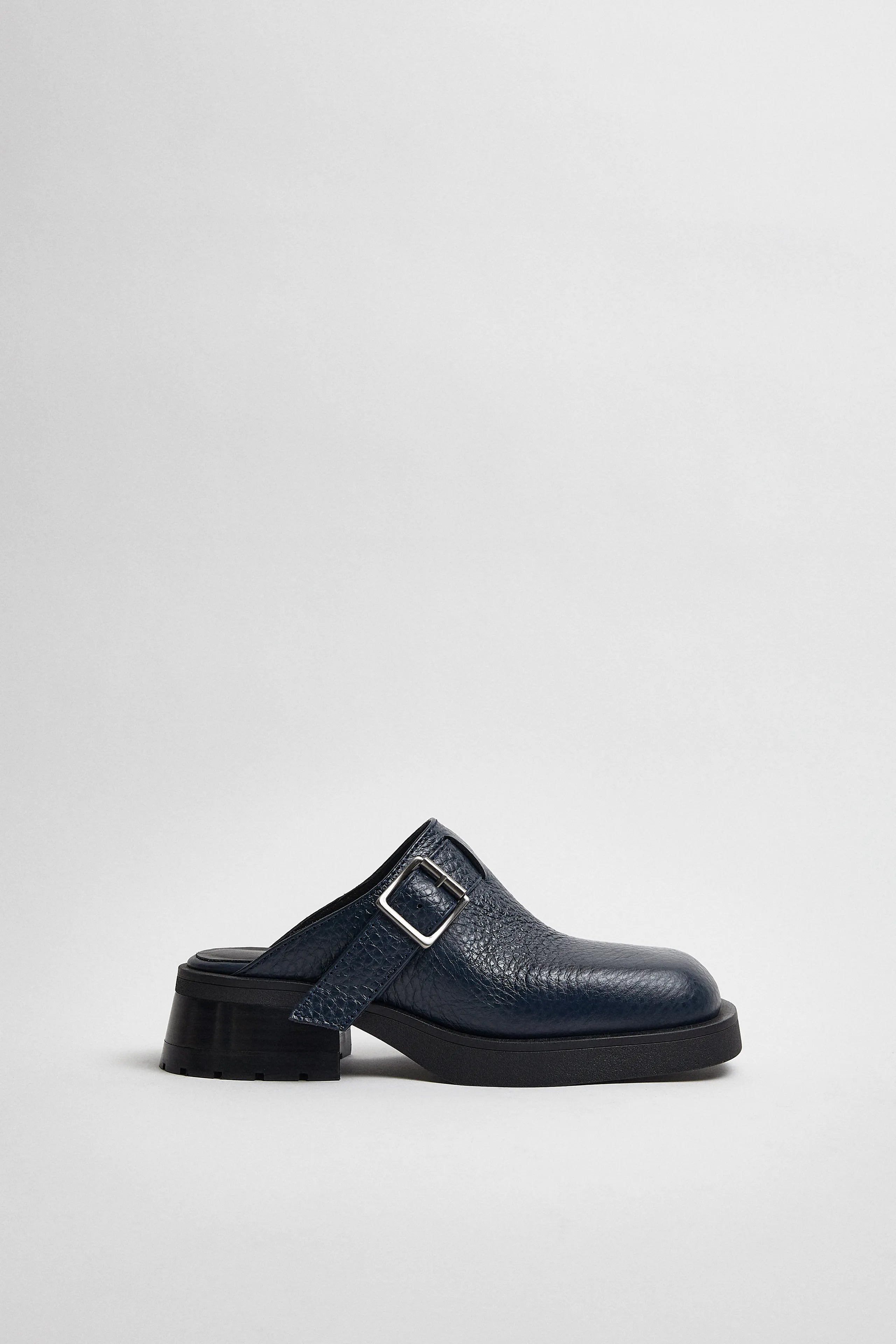 Miista Aroa Buckled Mules // Navy