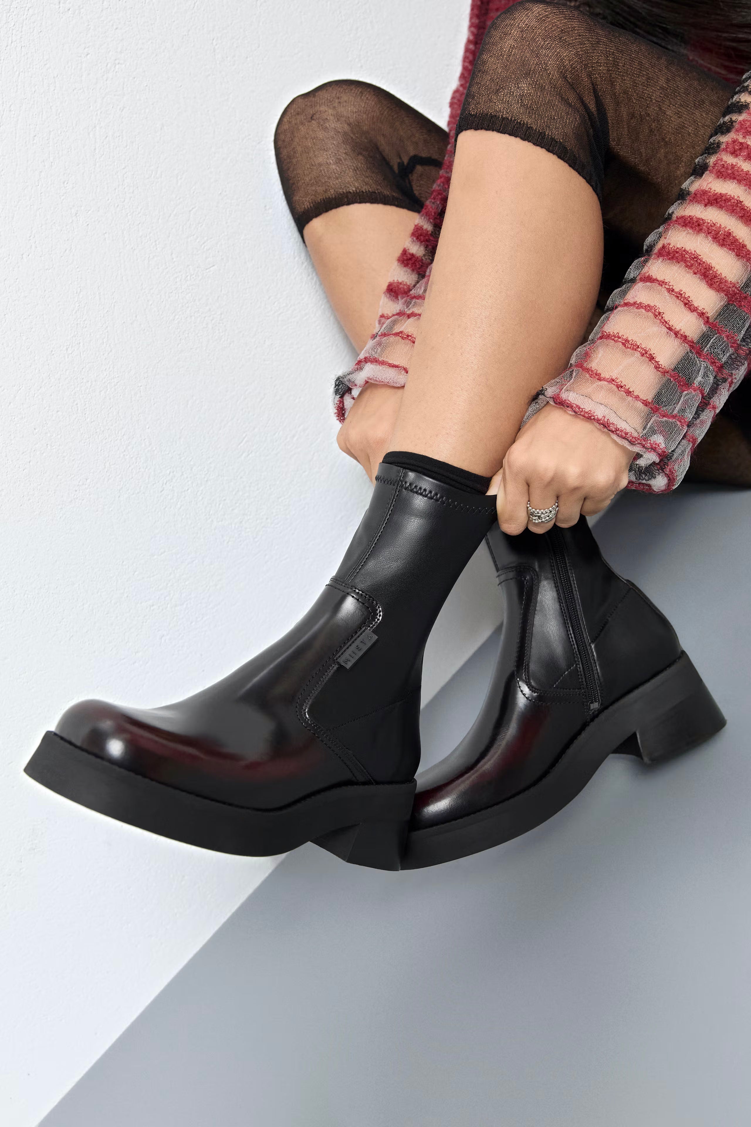 Miista Oliana Ankle Boots // Burgundy Black