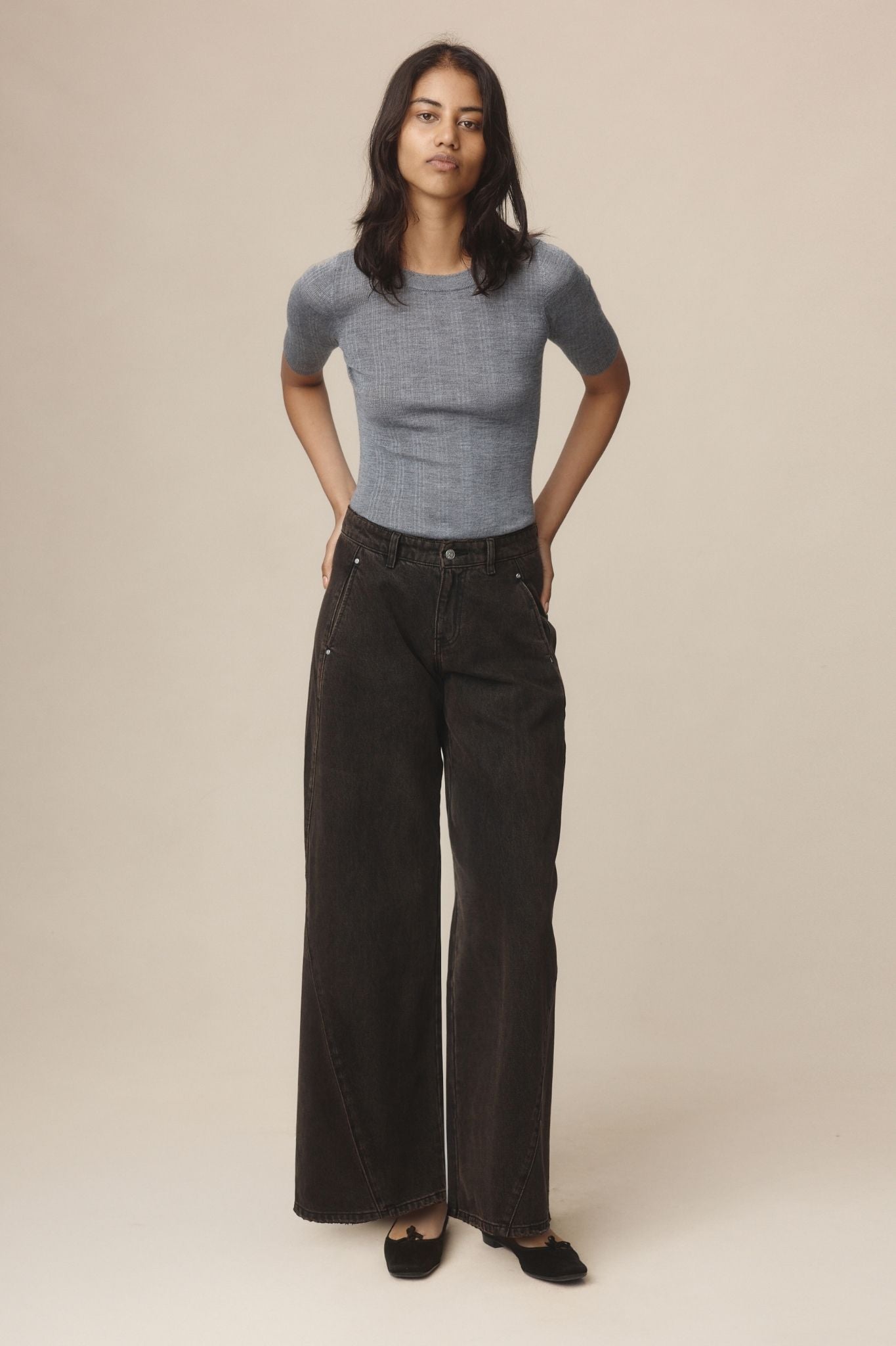 Marle Panel Jean // Tobacco