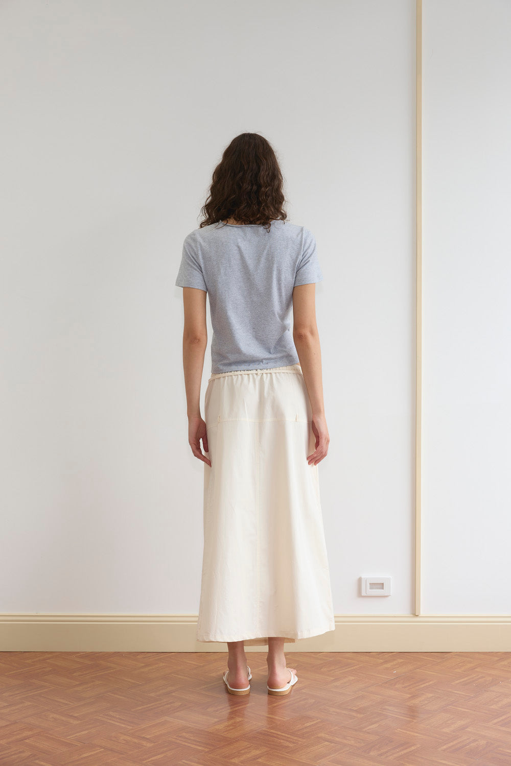 Deiji Studios Loop Pocket Skirt // Off White