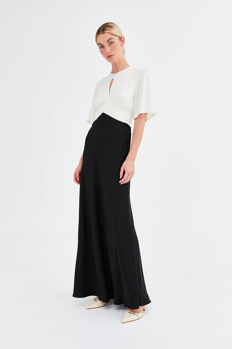 Jillian Boustred Cleo Dress // Ivory & Black