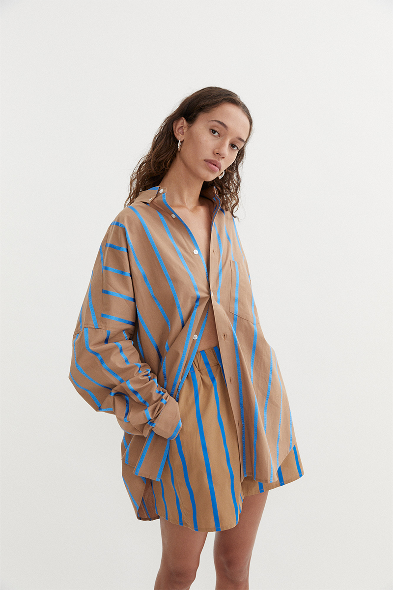 Blanca Fleur Shirt // Brown