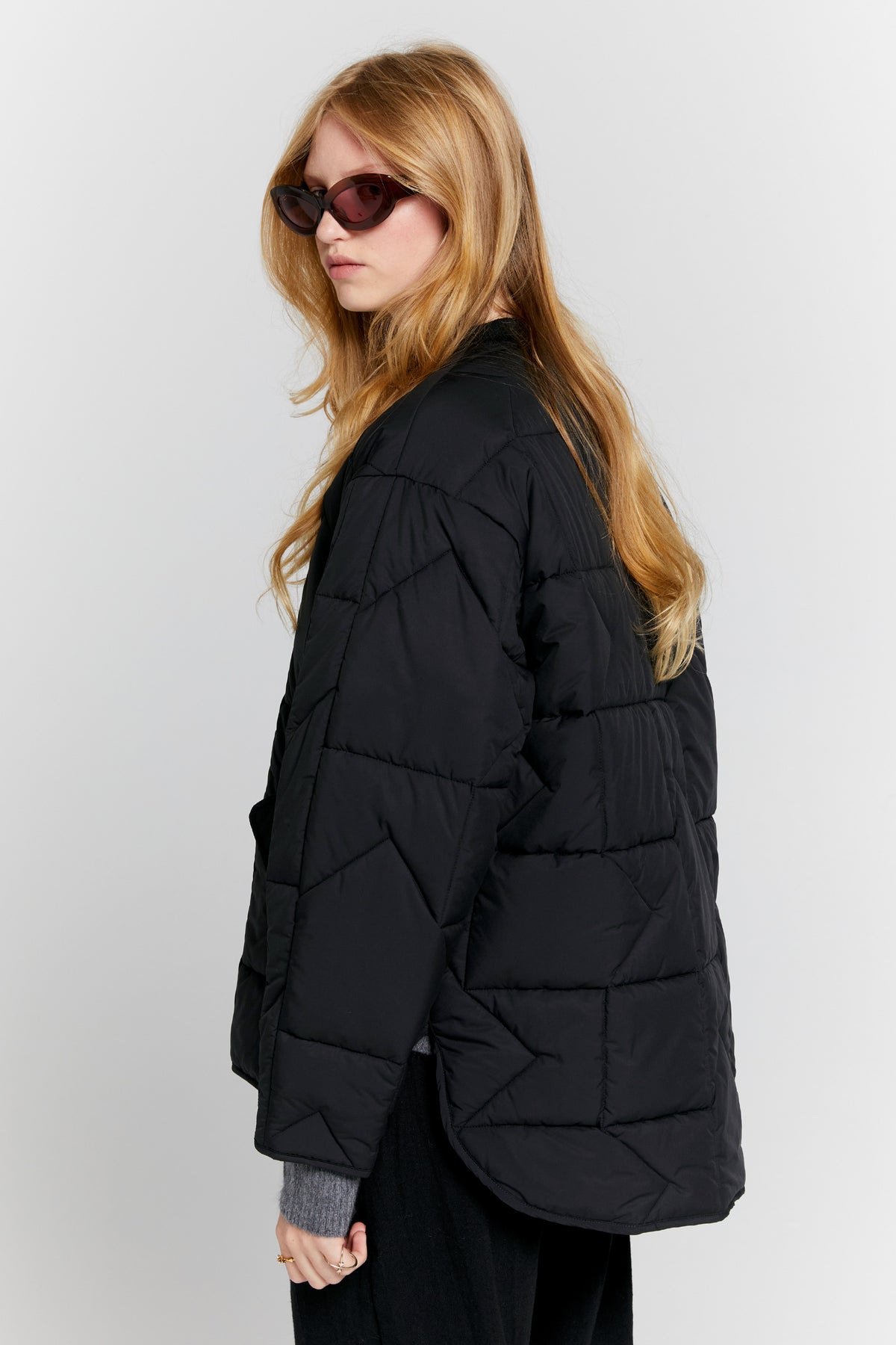 Karen Walker Quilted Monogram Jacket // Black