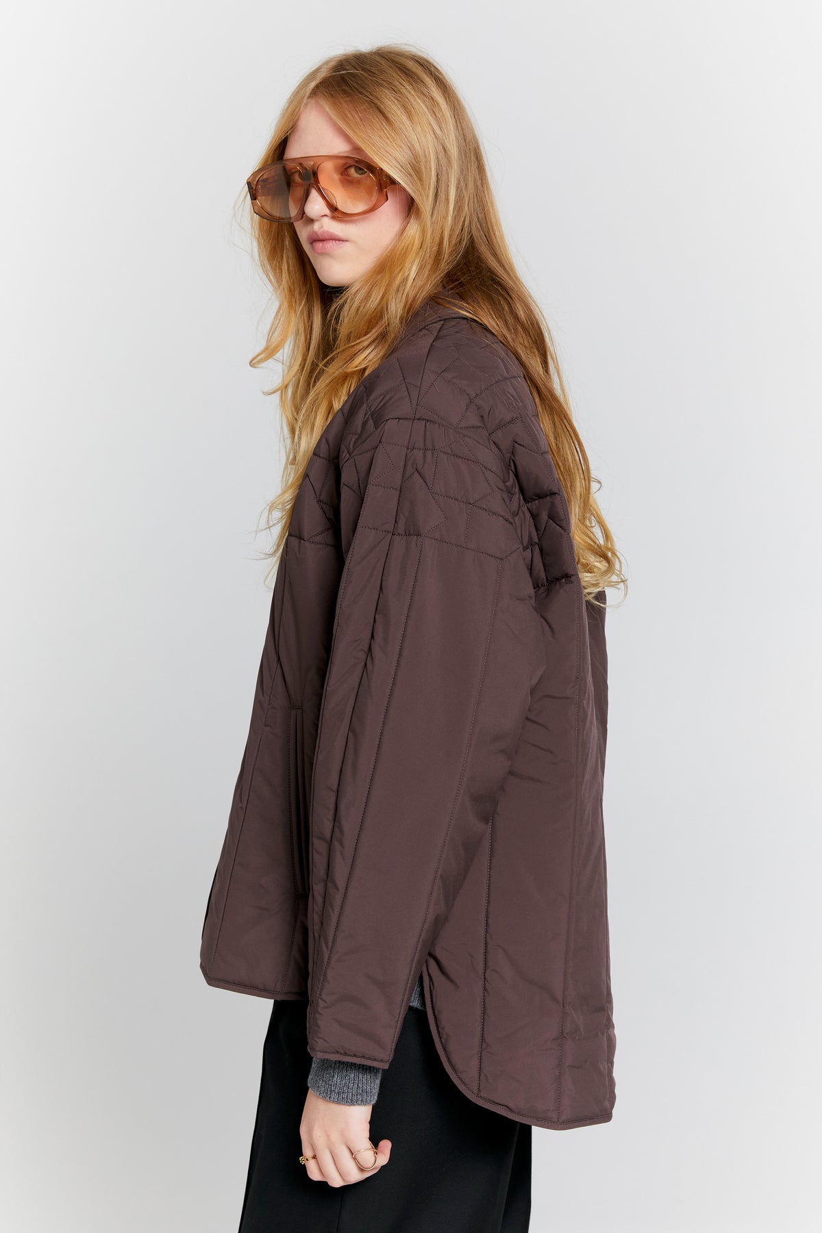 Karen Walker Quilted Voyager Jacket // Mahogany