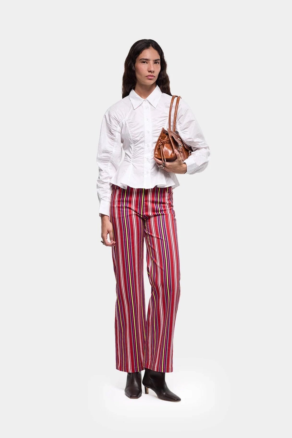 Laagam Leroy Twill Pants // Red Striped