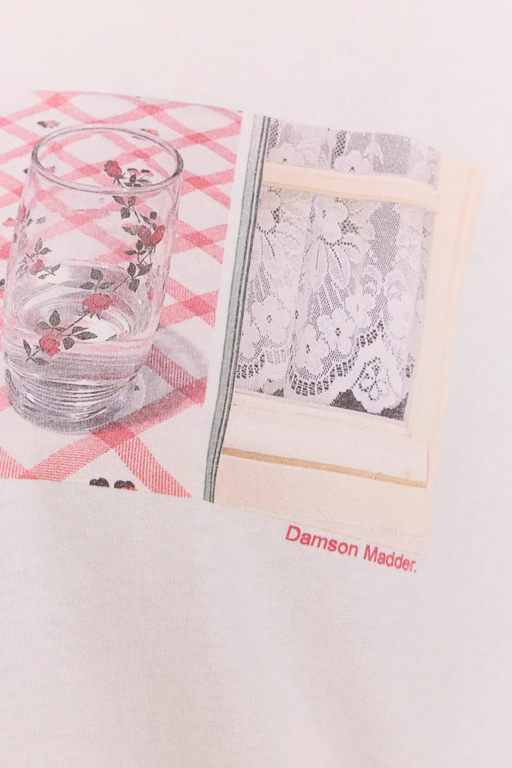 Damson Madder Slow Life Crossword Tee // Ecru