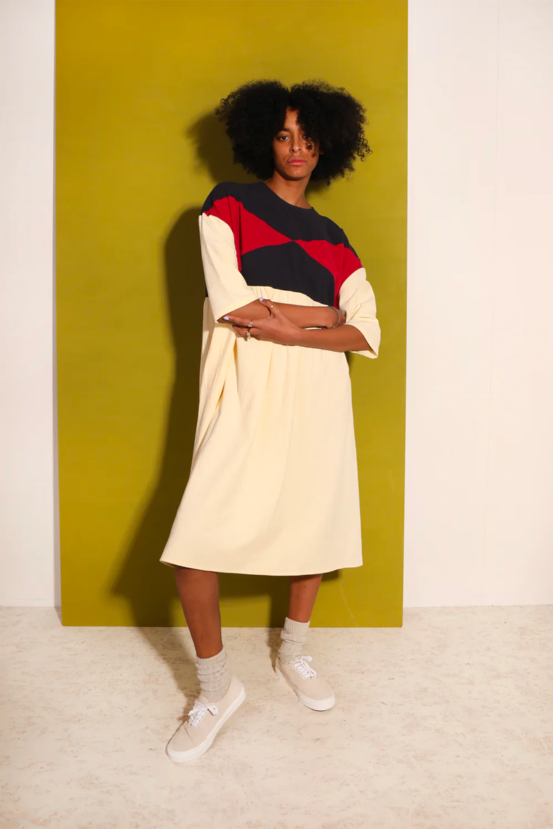 L.F. Markey Eames Dress // Ecru Patchwork