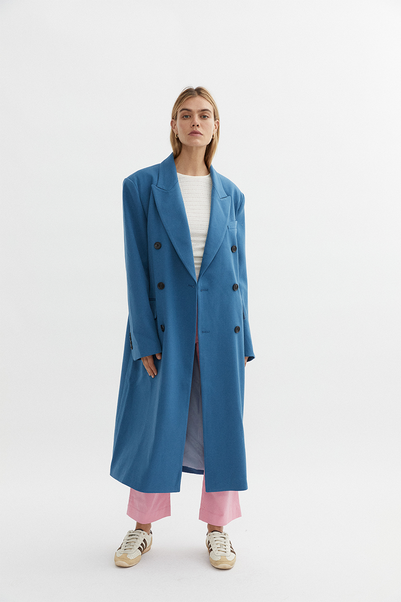 Blanca Carmen Coat // Blue