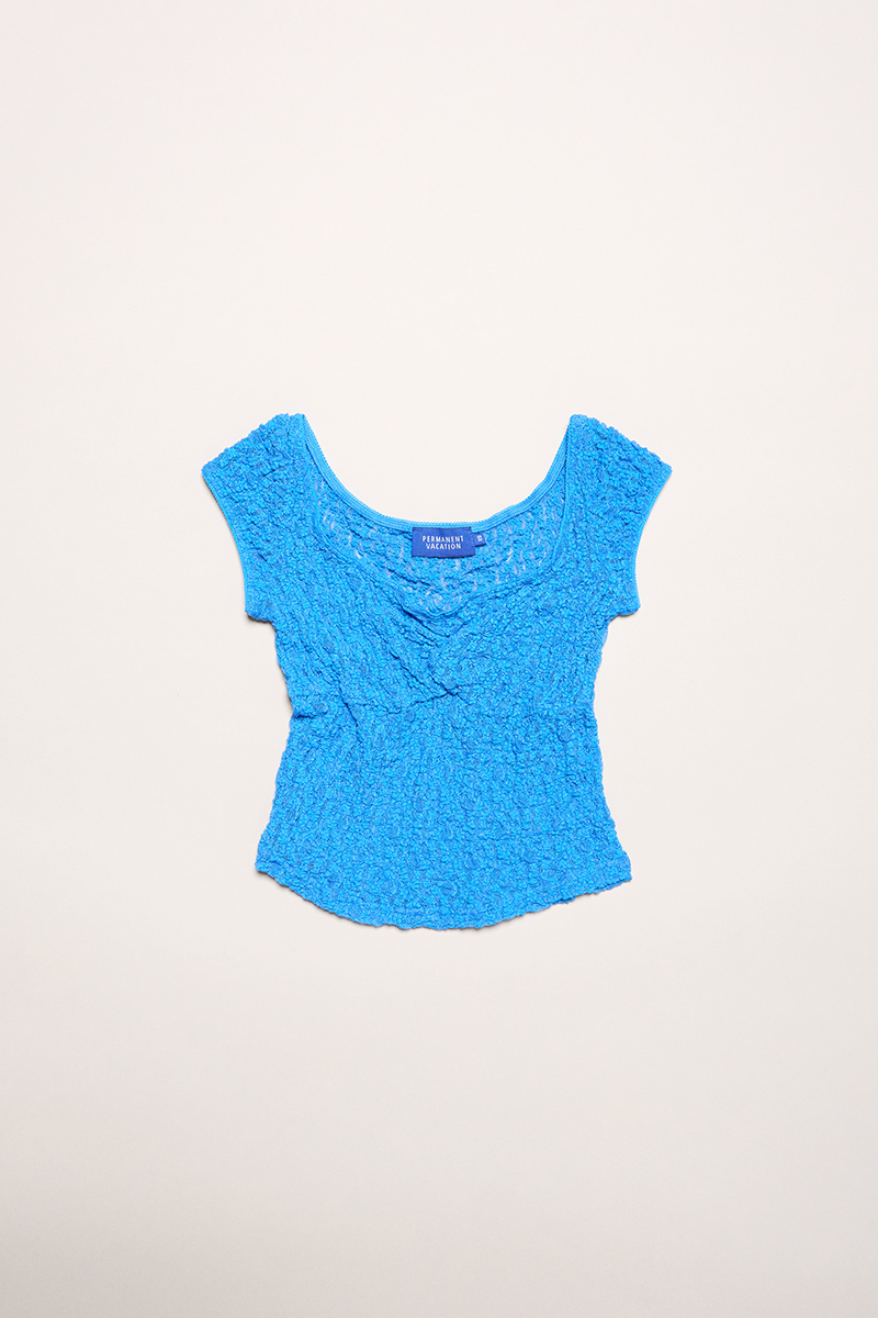 PV Impression Lace Tee // Deep Cyan