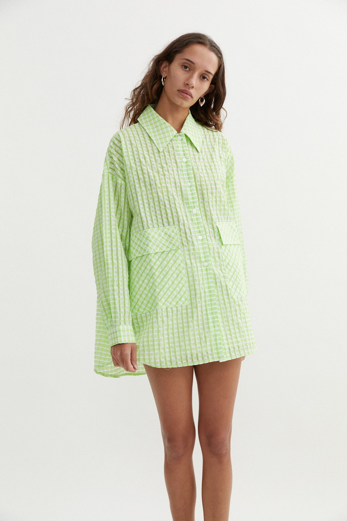 Blanca Knox Shirt // Lime