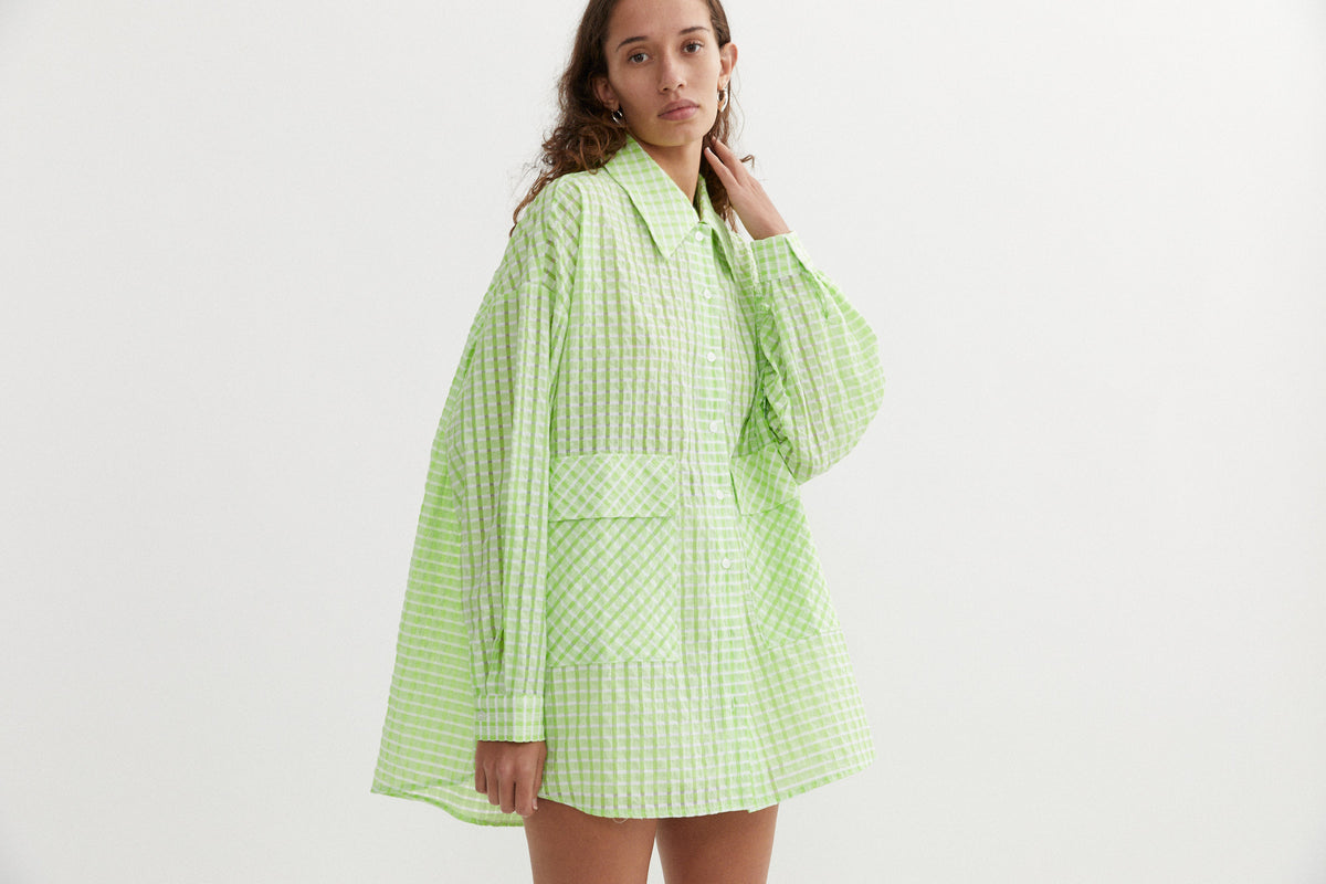 Blanca Knox Shirt // Lime