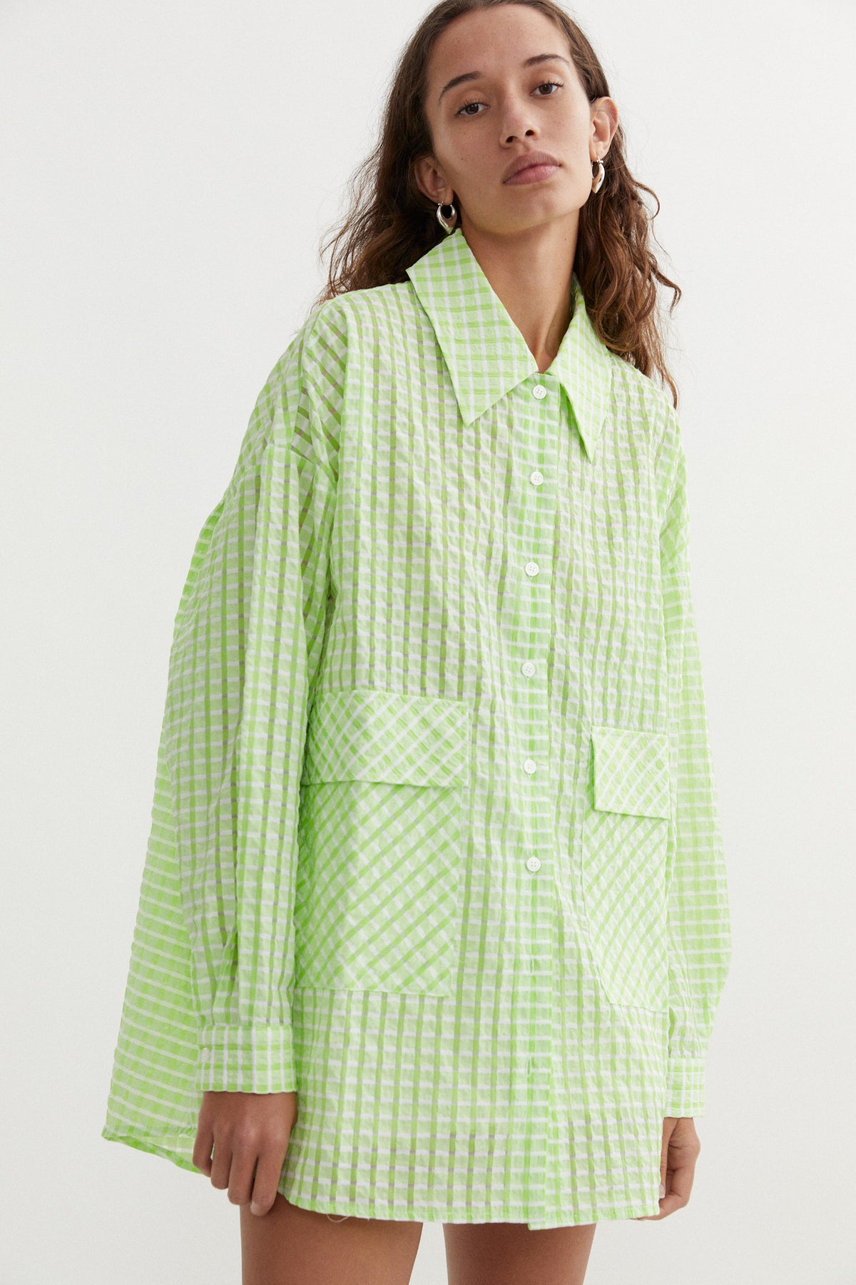 Blanca Knox Shirt // Lime
