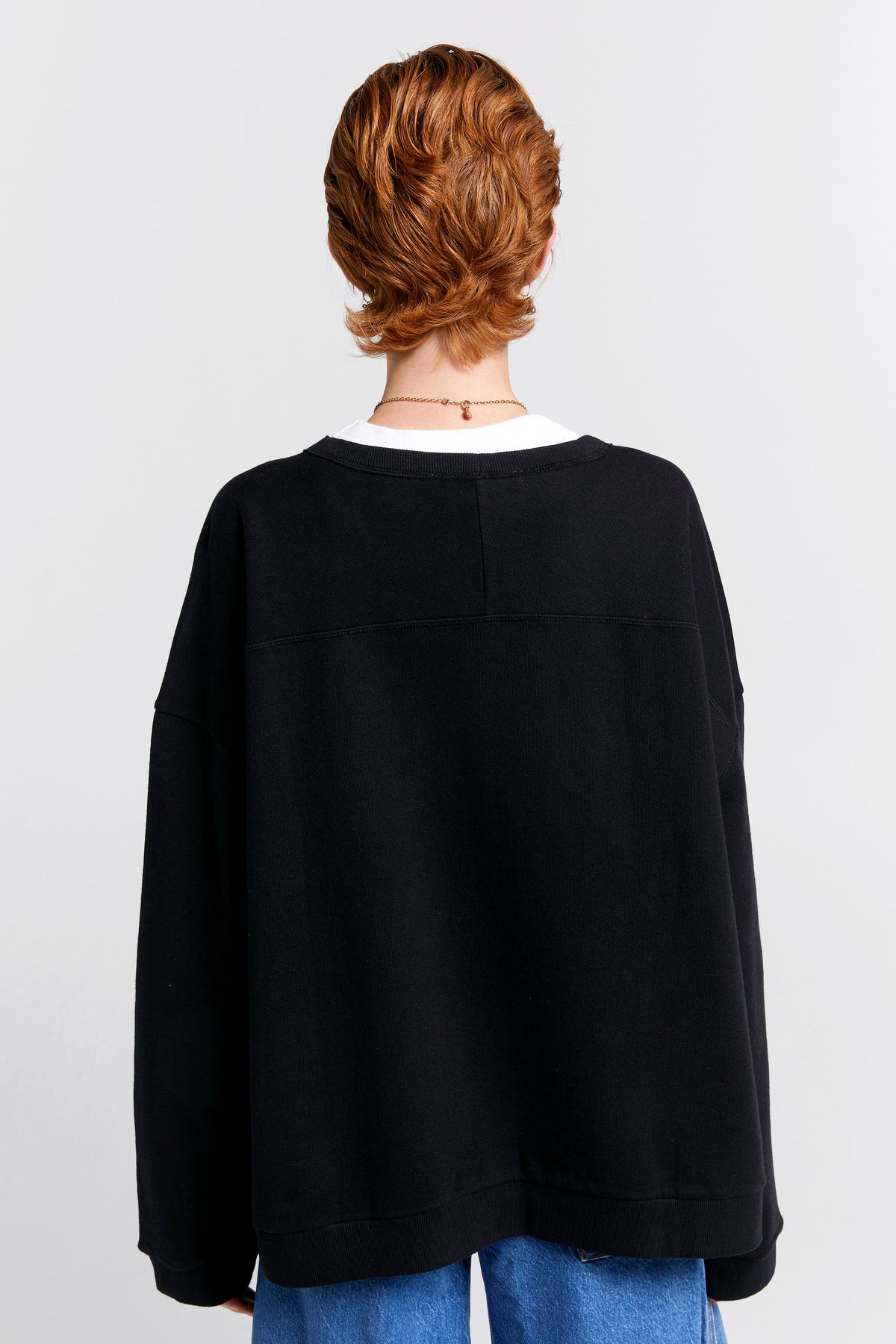Karen Walker Embroidered Runaway Girl  Sweatshirt //Black