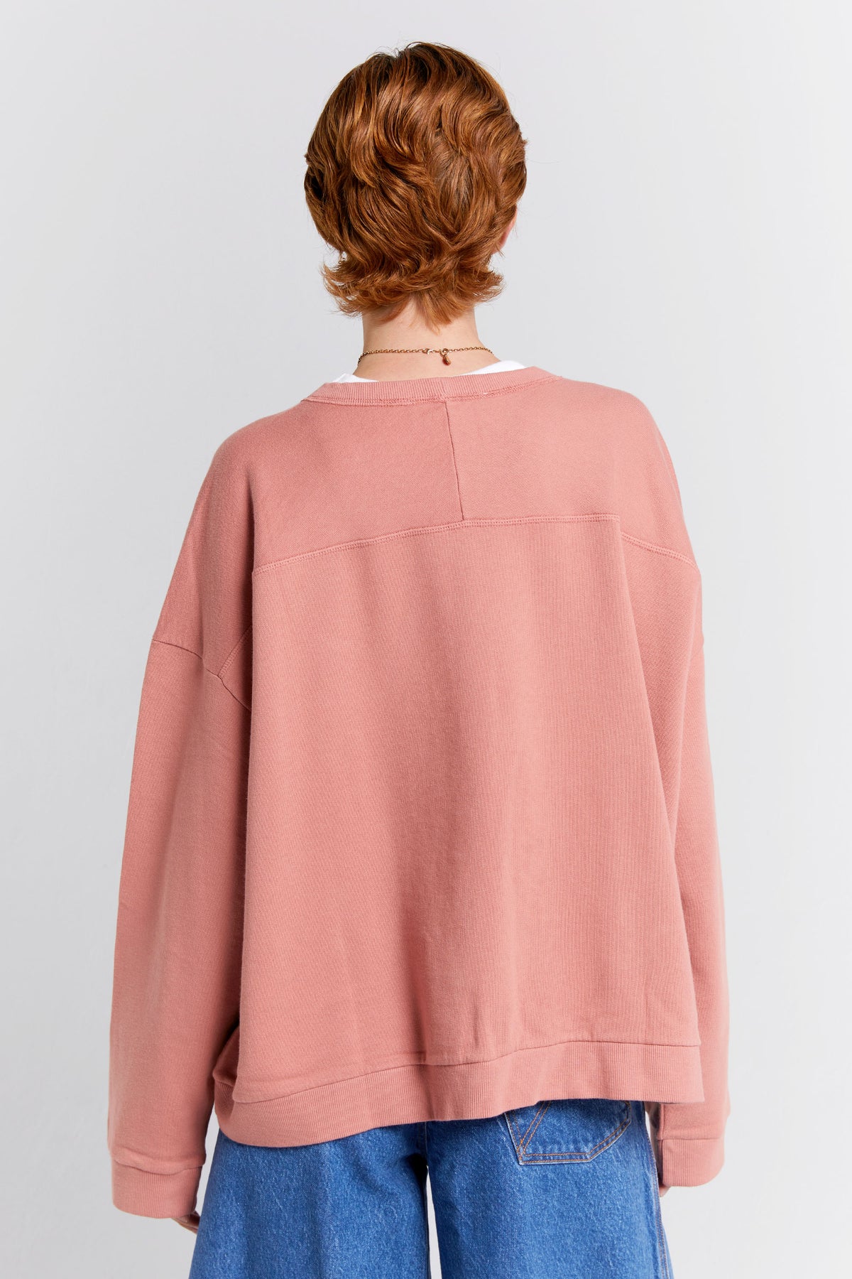 Karen Walker Embroidered Runaway Girl Sweatshirt // Rose