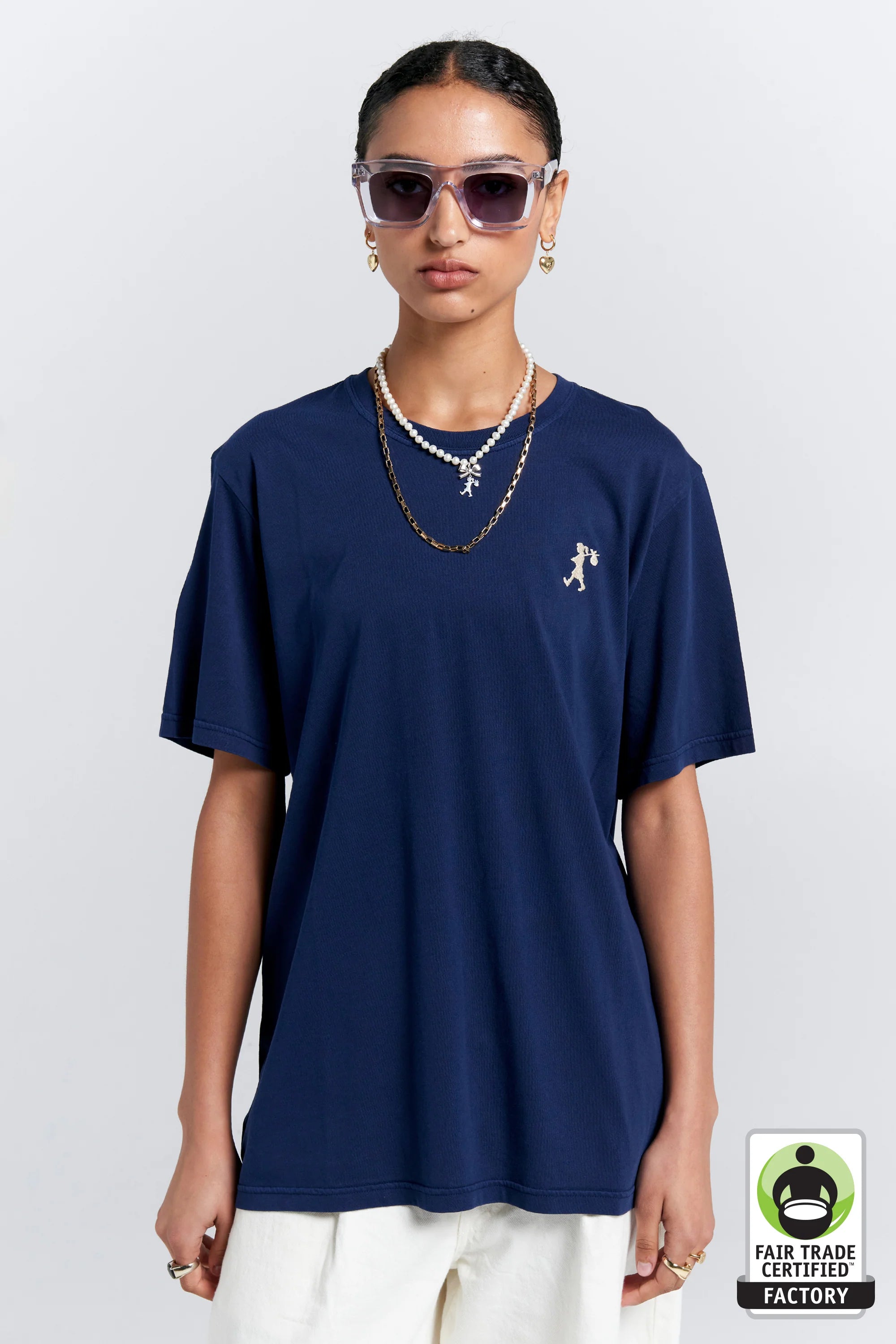 Karen Walker Classic Organic Tee //  Navy