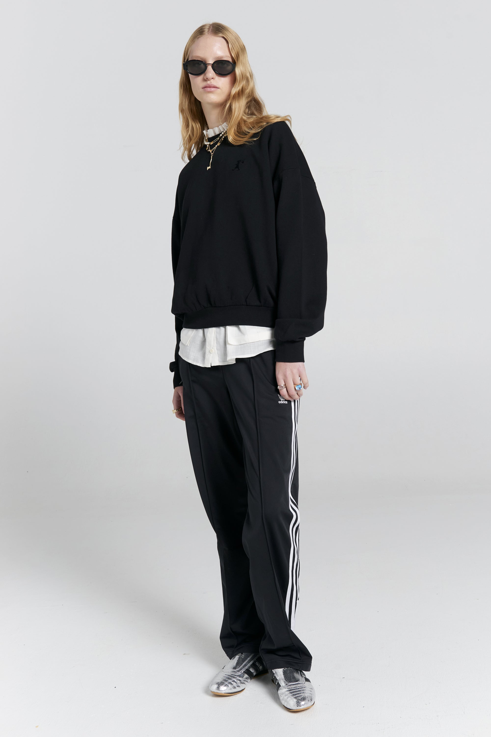 Karen Walker Runaway Girl Crewneck  Sweatshirt //Black