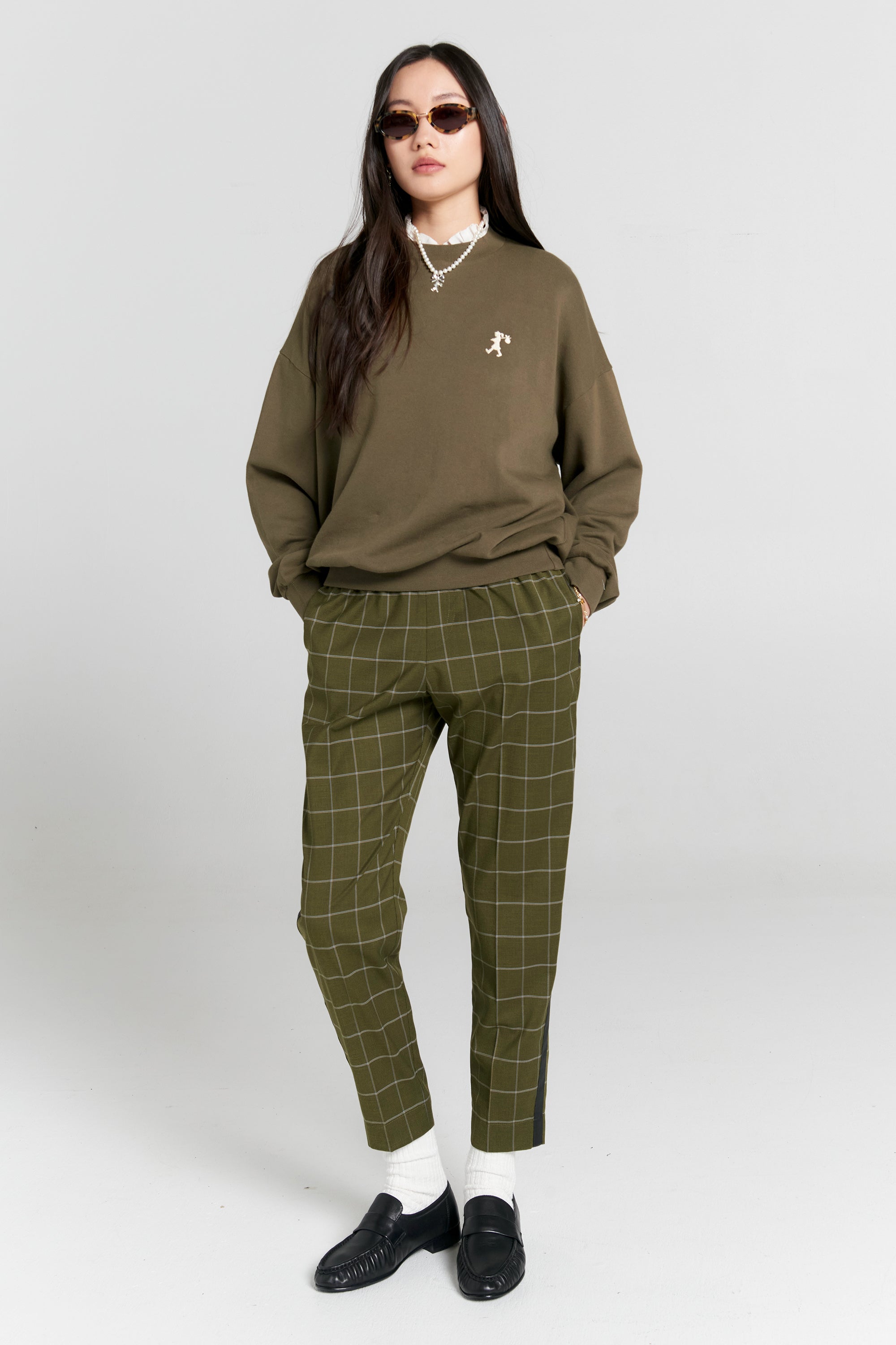 Karen Walker Runaway Girl Crewneck Sweatshirt // Hunter