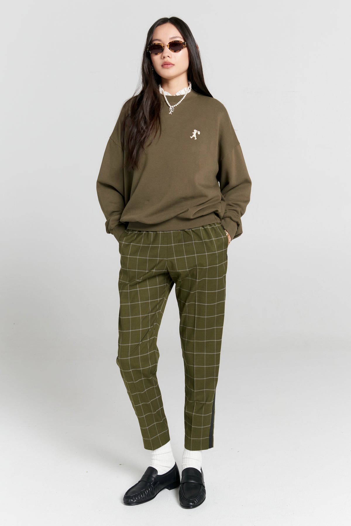 Karen Walker Runaway Girl Crewneck Sweatshirt // Hunter