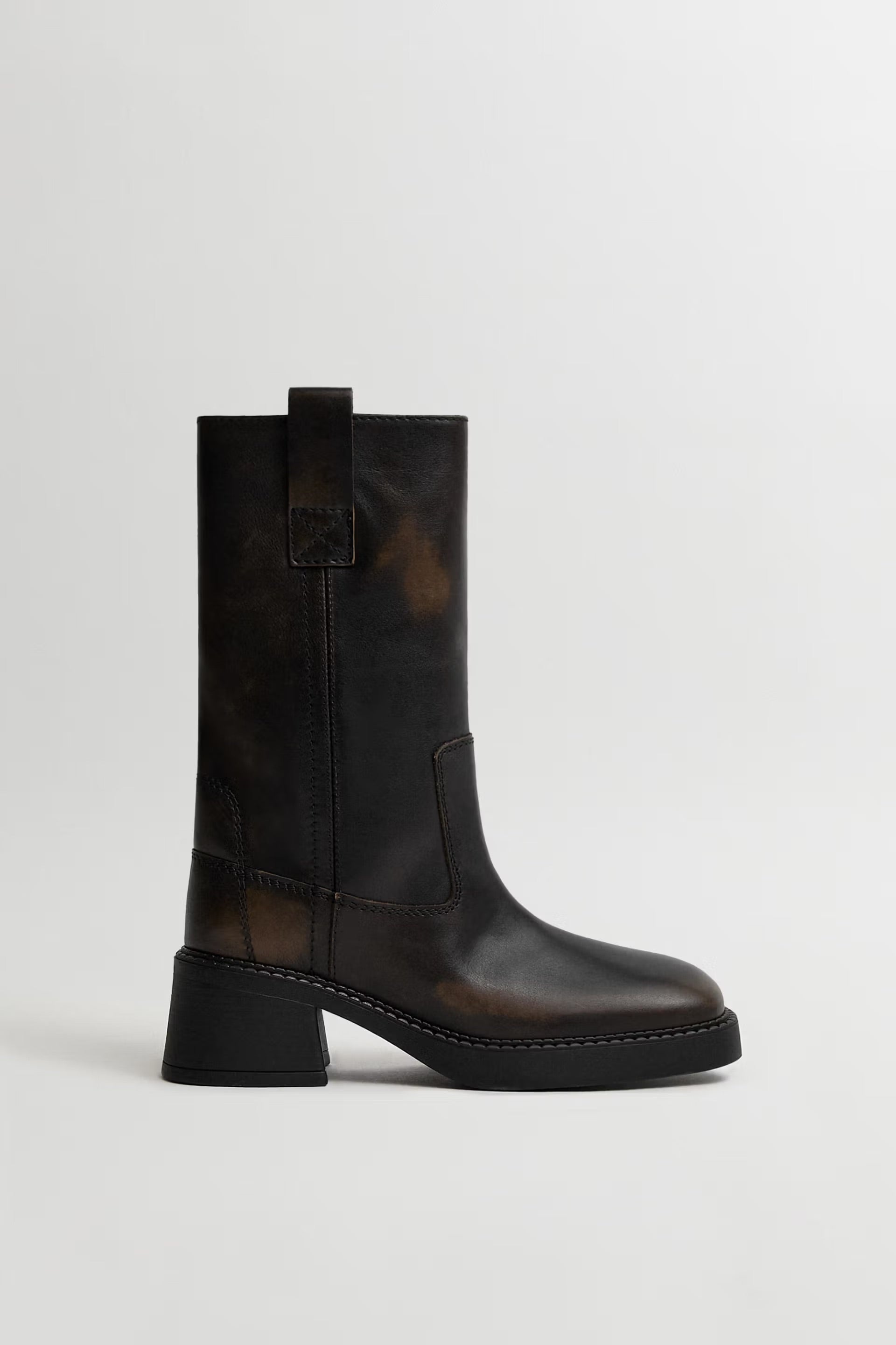 Miista Inaya Brushed Ankle Boots // Brown